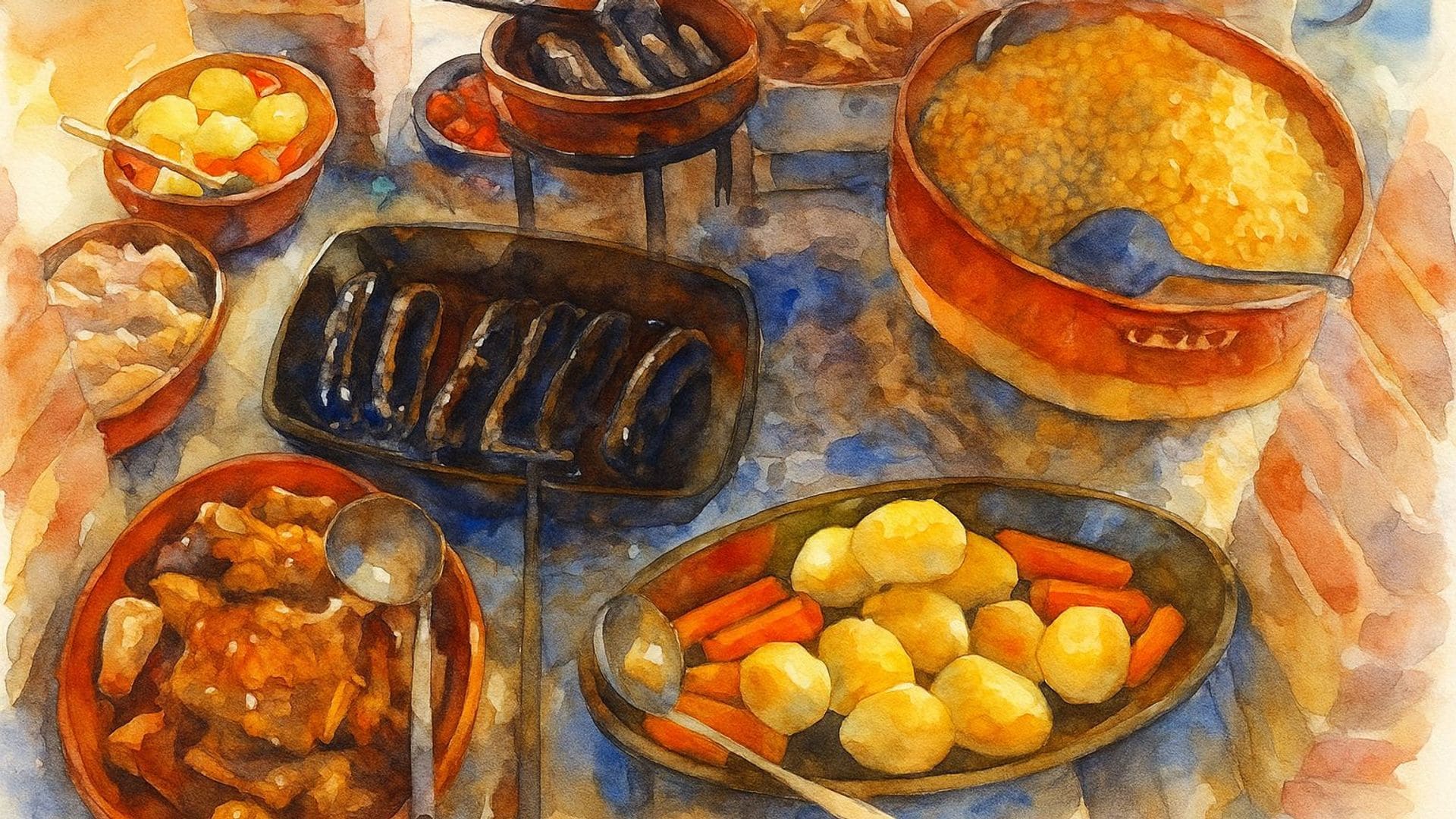 Ilustración cocido solidario de la Fundación Manuel del Río Domínguez