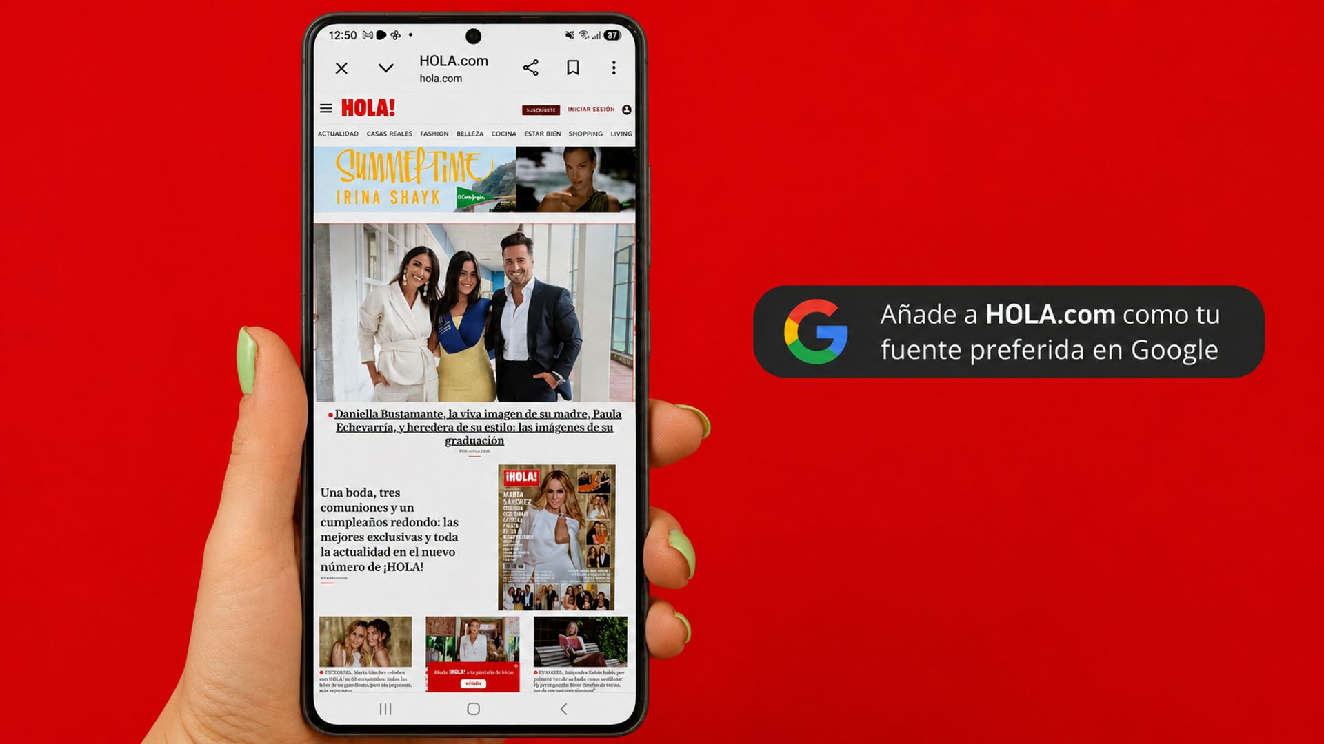 Así puedes añadir HOLA.com a tus Fuentes preferidas de Google para no perderte nuestras noticias