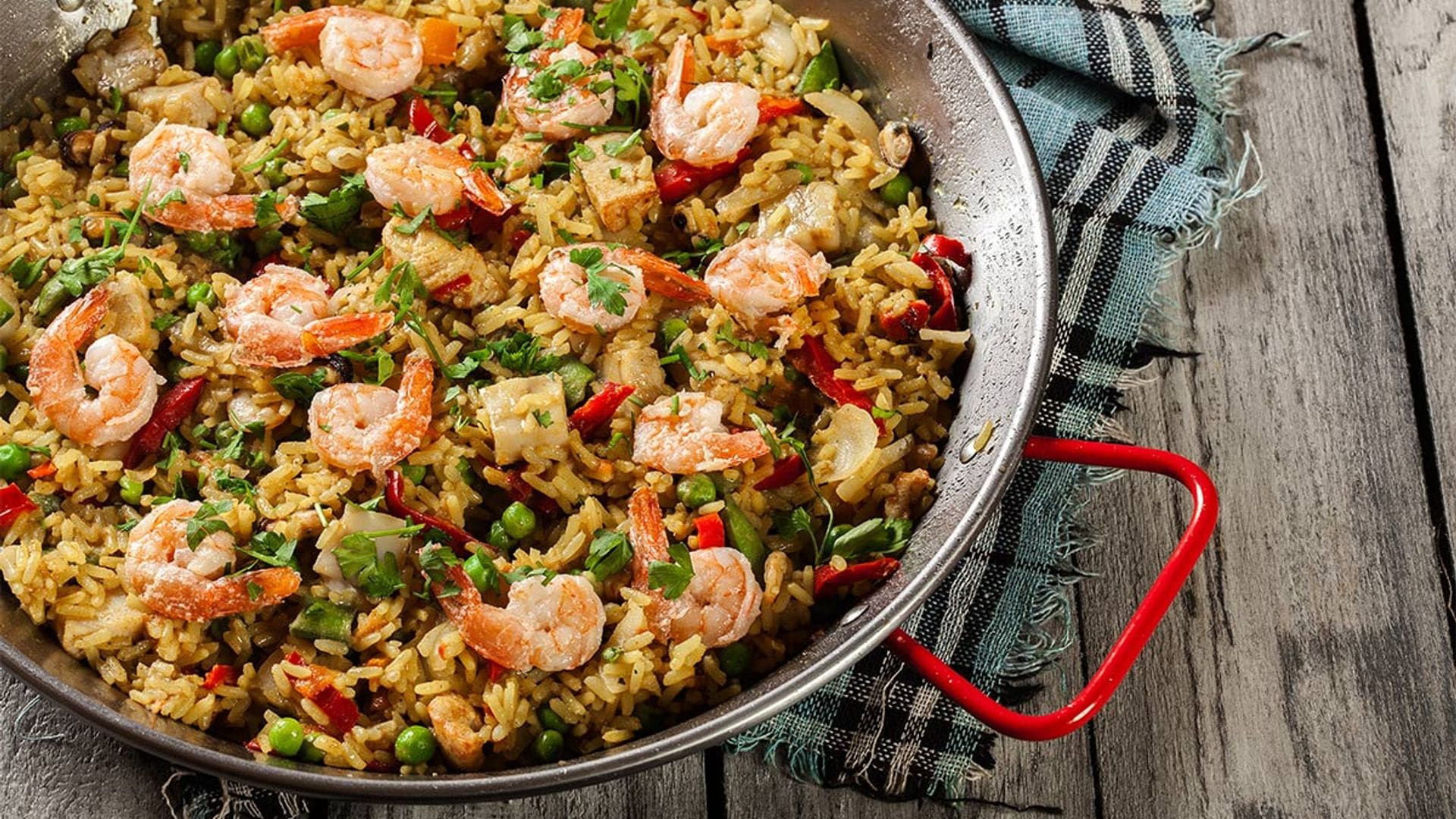 Arroz de gambas y pescado