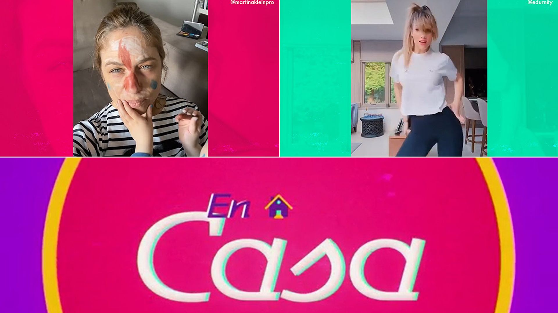 Martina Klein muestra su peculiar tutorial de maquillaje y Edurne saca su lado sexy en esta entrega de 'En casa'