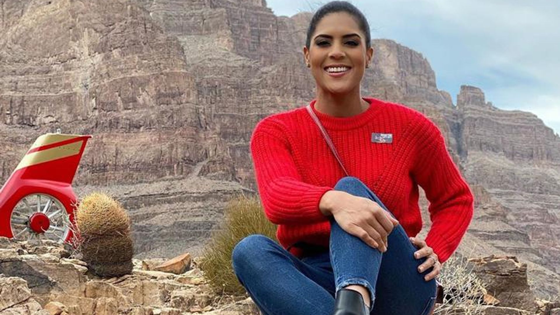 Francisca Lachapel y su aventura sobre El Gran Cañón junto a su prometido