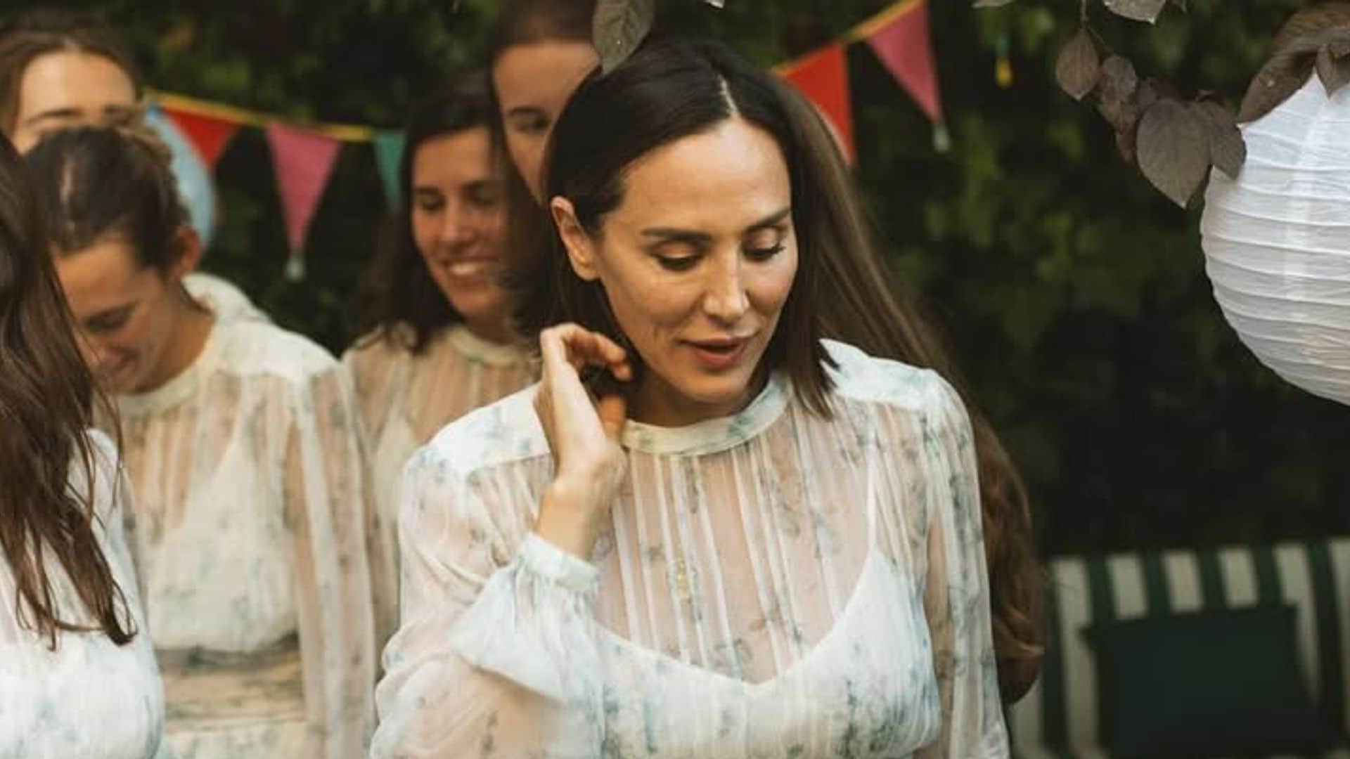 Tamara Falcó con vestido de flores