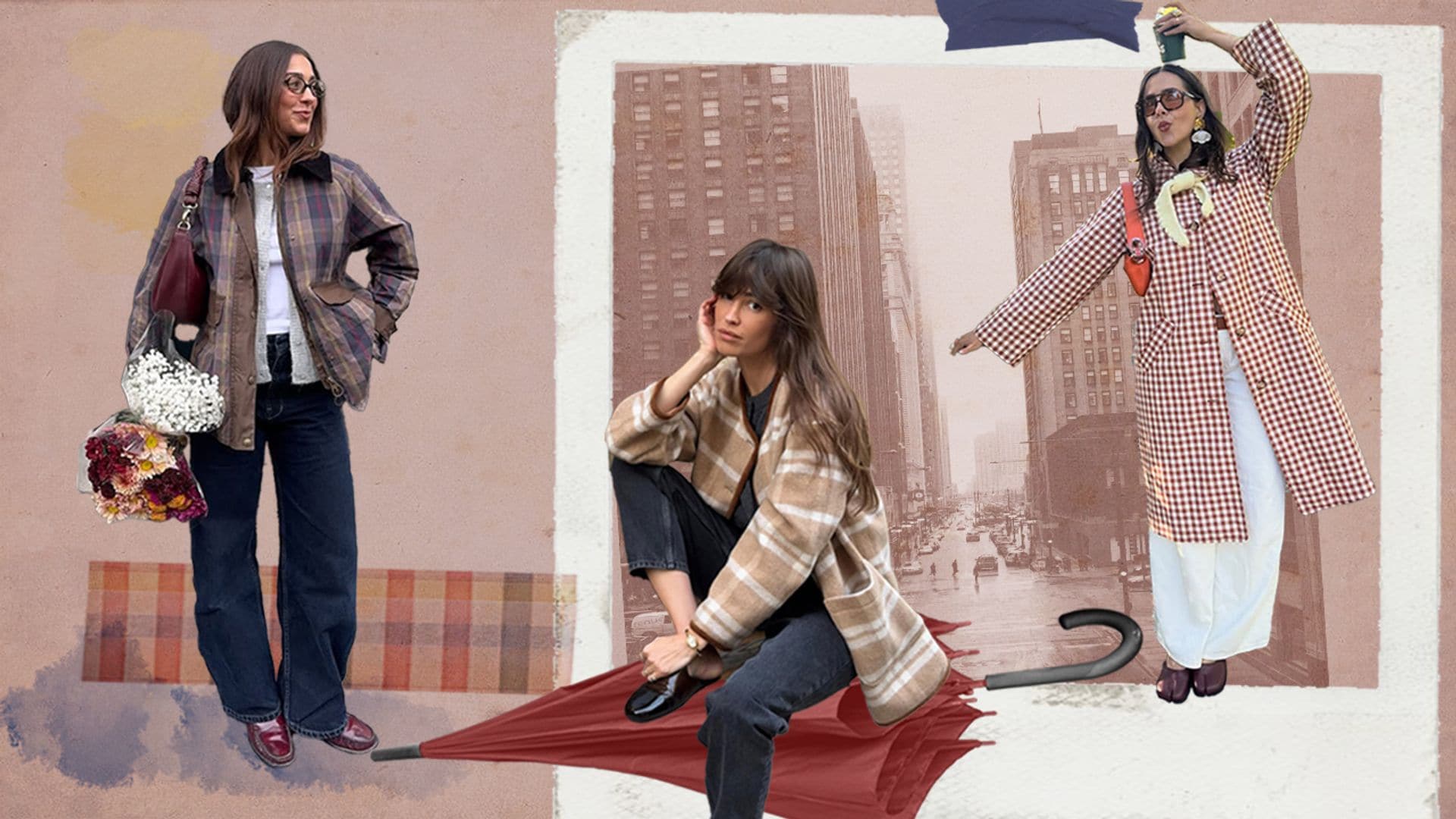 Cómo llevar abrigos de cuadros de lunes a domingo para ir bien vestida toda la semana