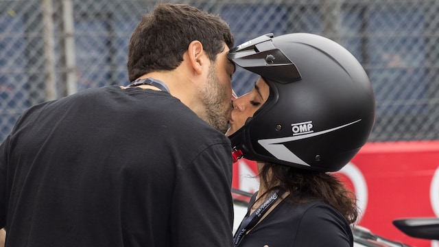 Camila Cabello and boyfriend, Henry Junior Chalhoub attend the Monaco E-Prix, Round 7 of the 2025 FIA Formula E World Championship at Circuit de Monaco on May 04, 2025 in Monte-Carlo, Monaco