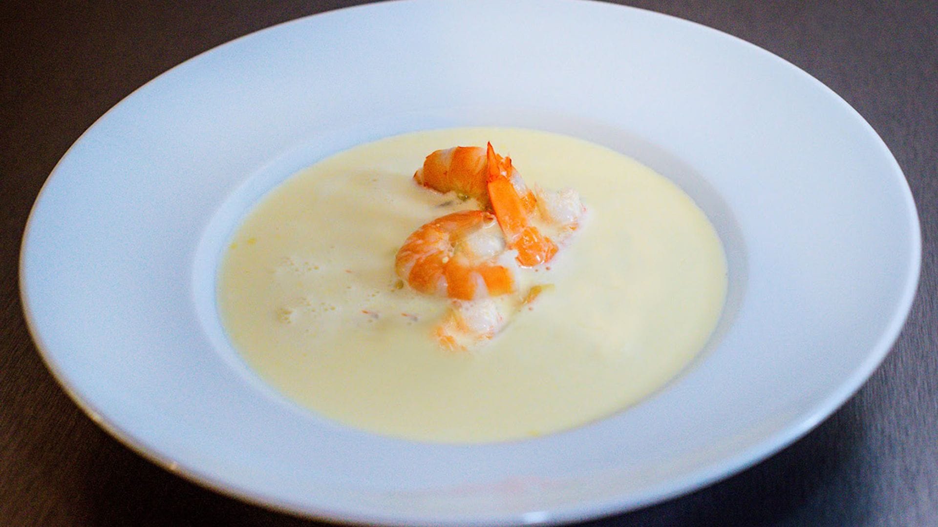 Gazpachuelo con gambas