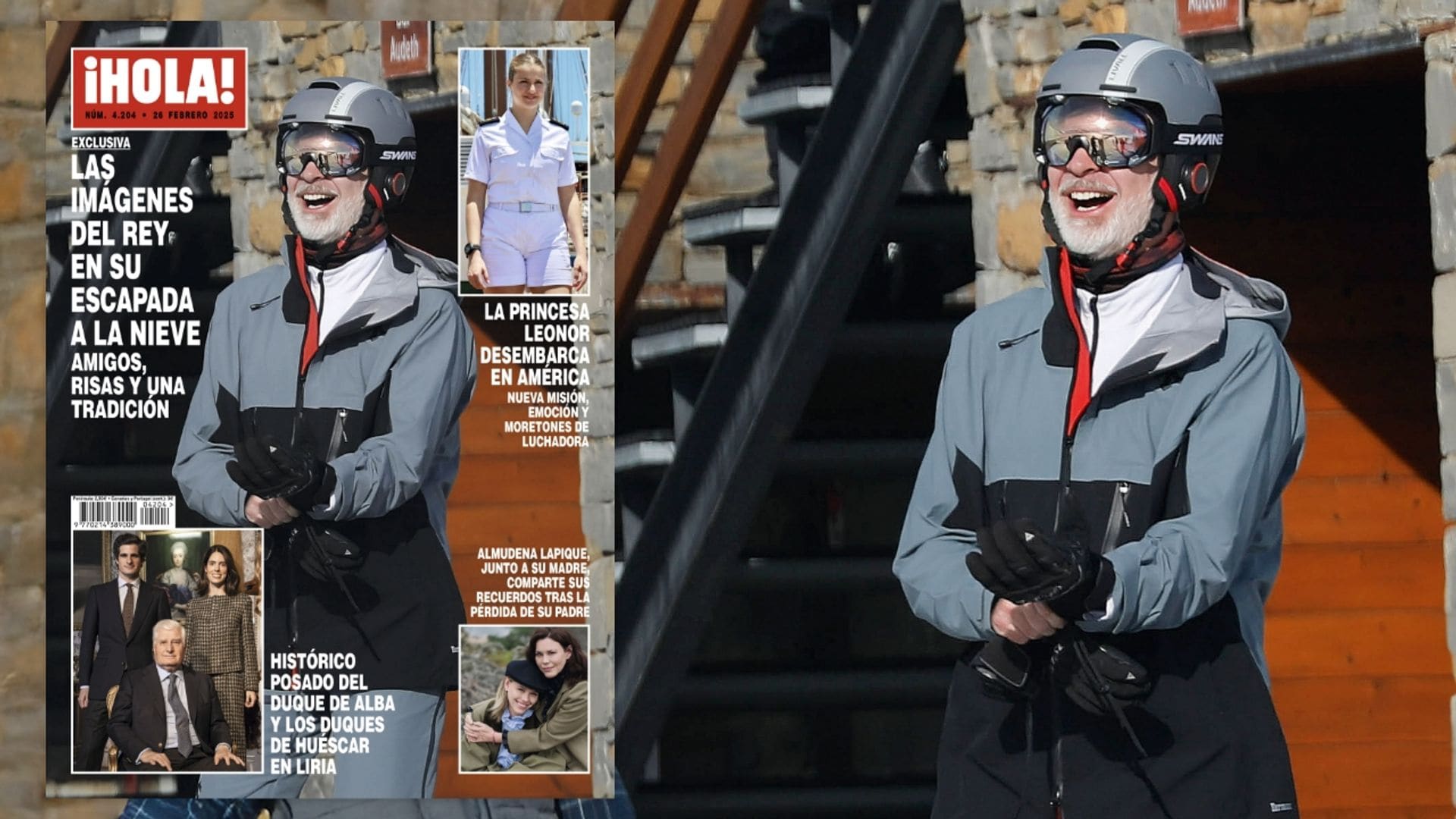 Las imágenes exclusivas del rey Felipe esquiando en ¡HOLA!: amigos, risas y una tradición