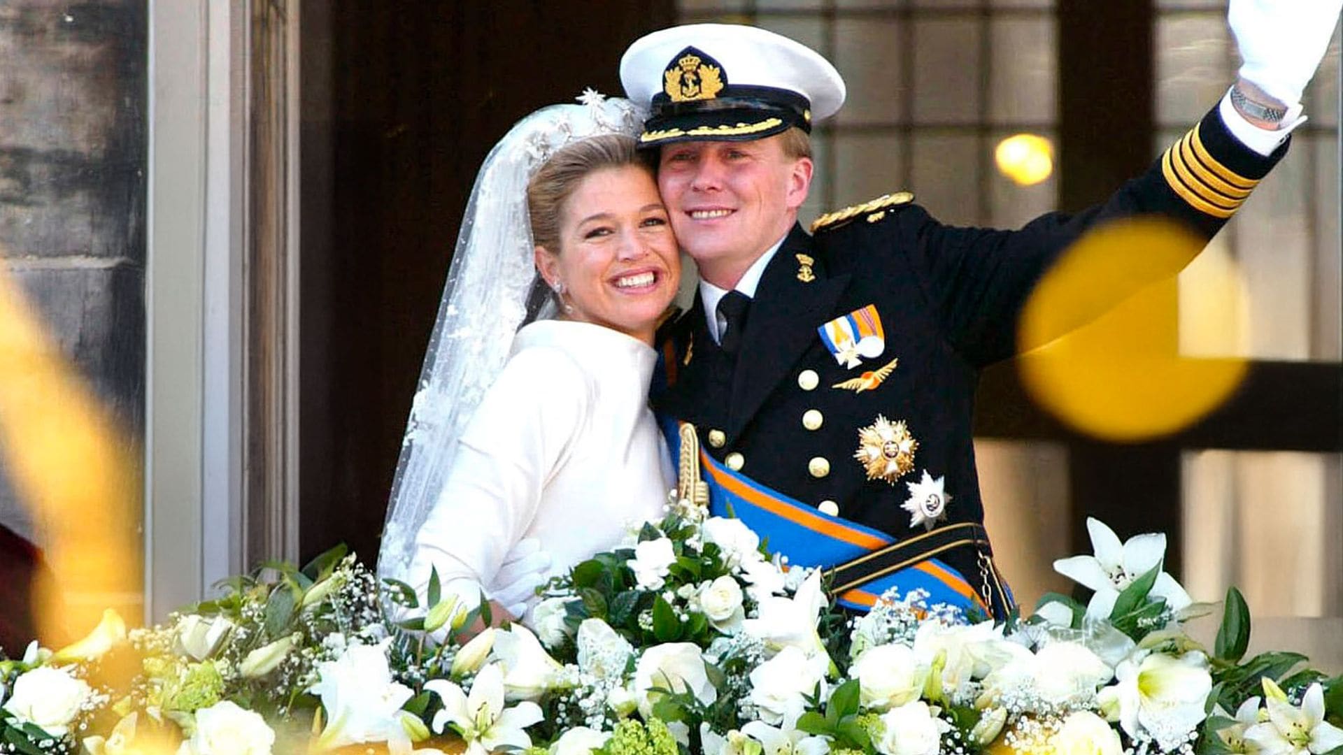 Máxima de Holanda y el príncipe Guillermo en su boda