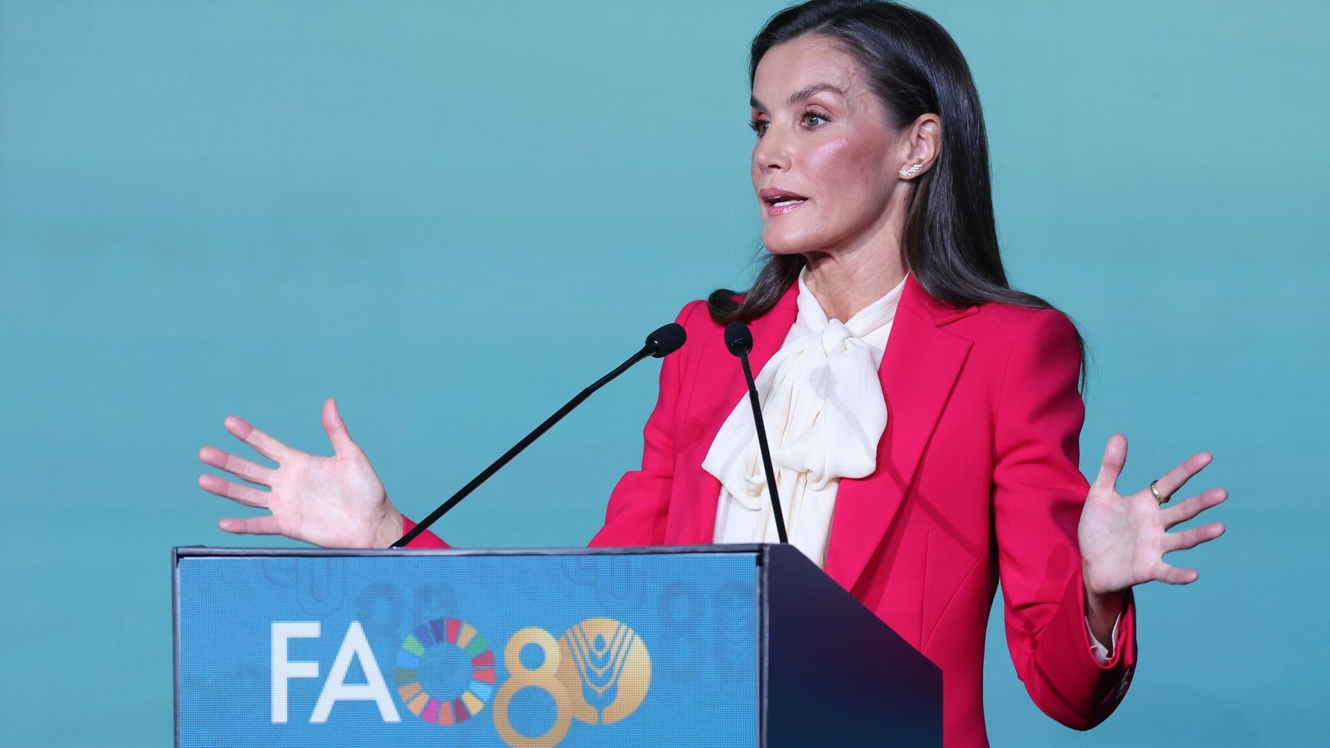 La reina Letizia es Embajadora Especial para la Nutrición de FAO desde 2015.