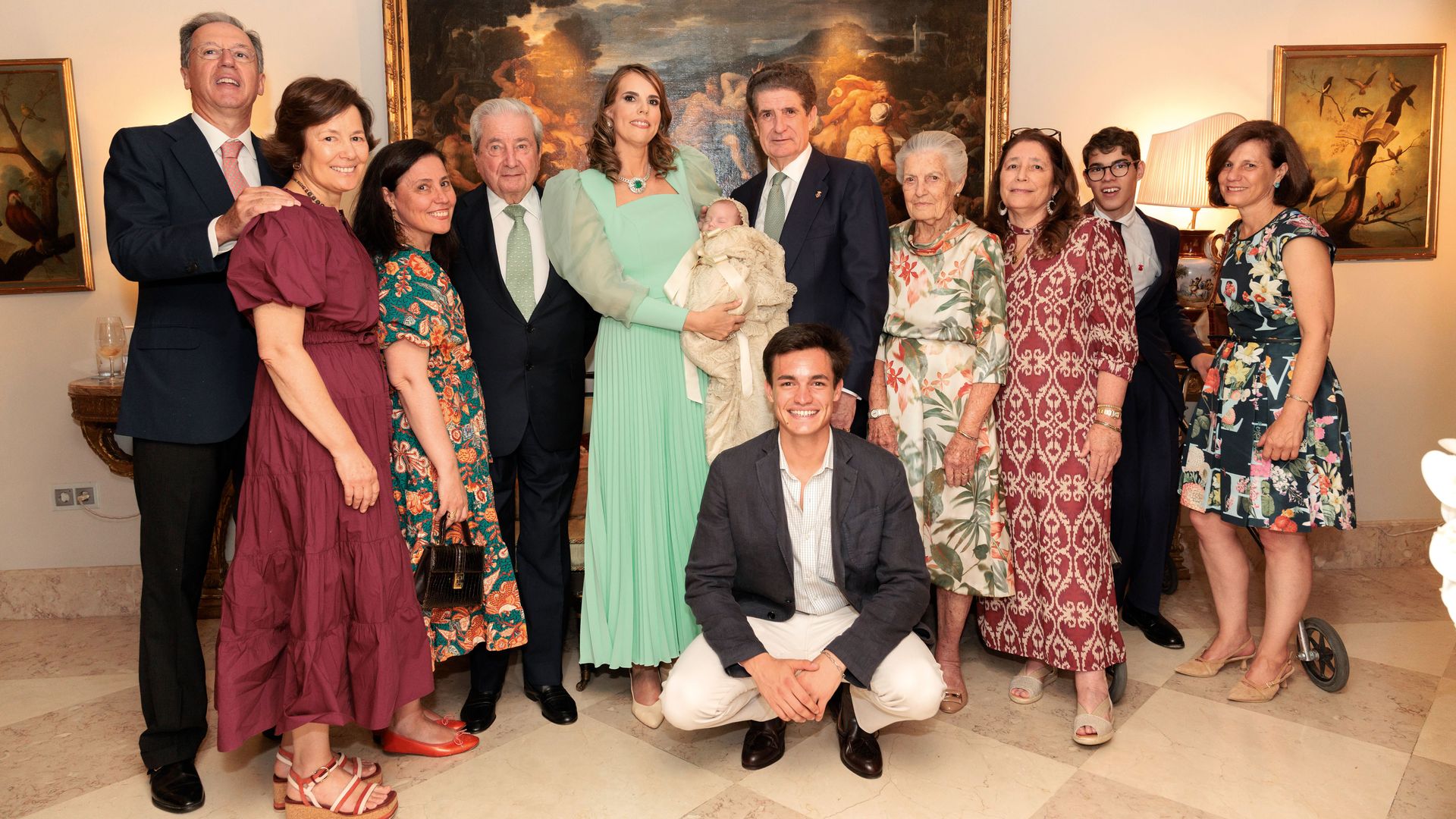Un recuerdo de la familia del duque durante el bautizo de Juan Ramón