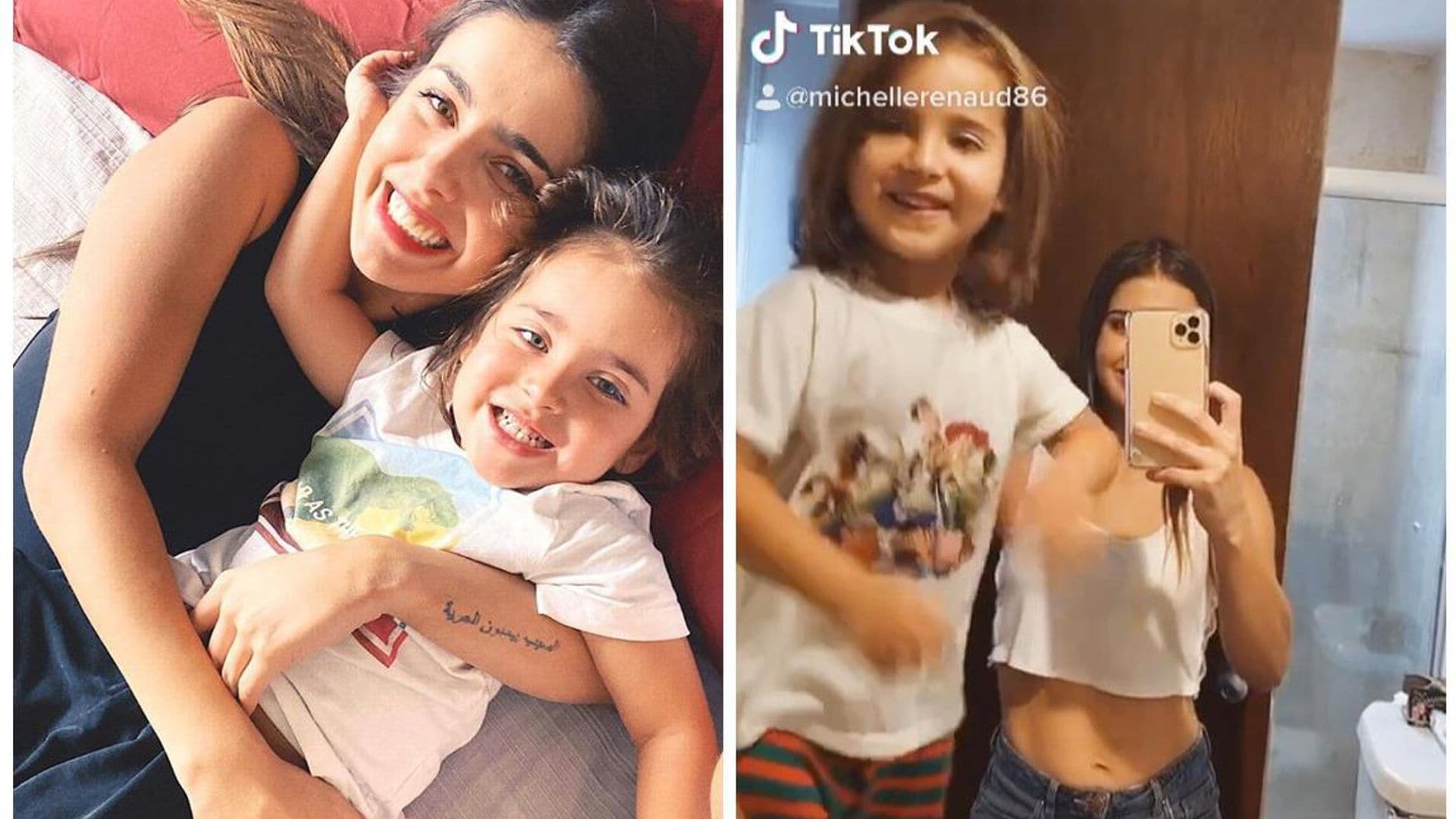 Michelle Renaud y su hijo Marcelo conquistan TikTok con el reto de moda