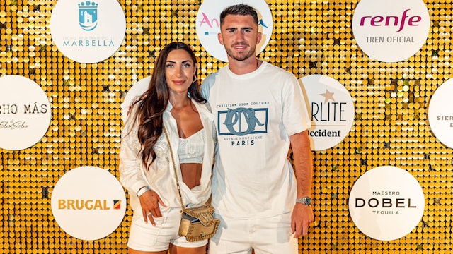 Aymeric Laporte y Sara Botello