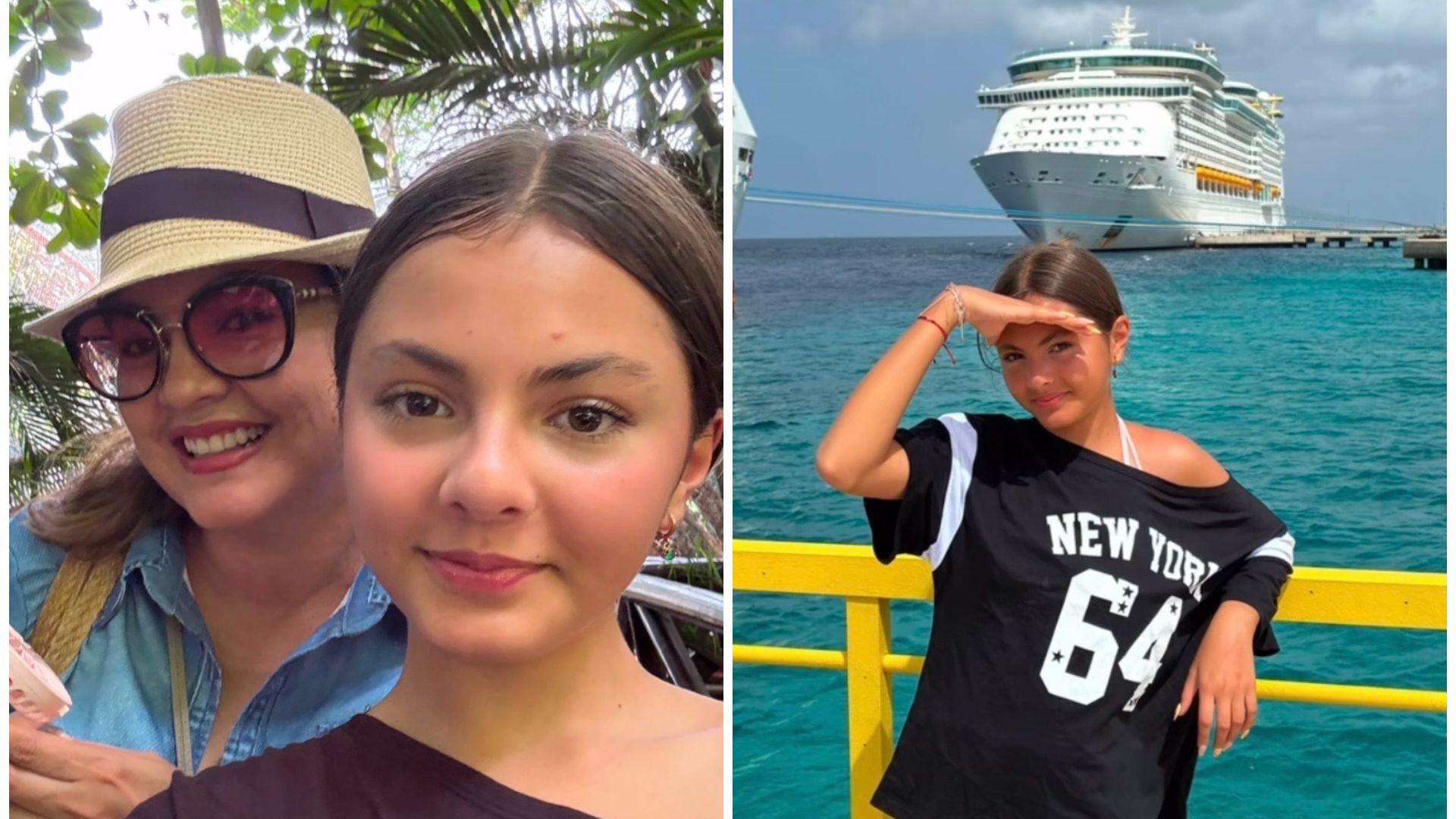 Rafaela Castro, la hija de Cristian Castro, junto a su mamá