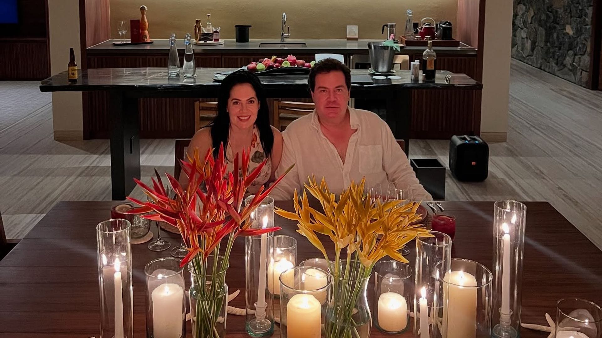 América Guinart y su esposo