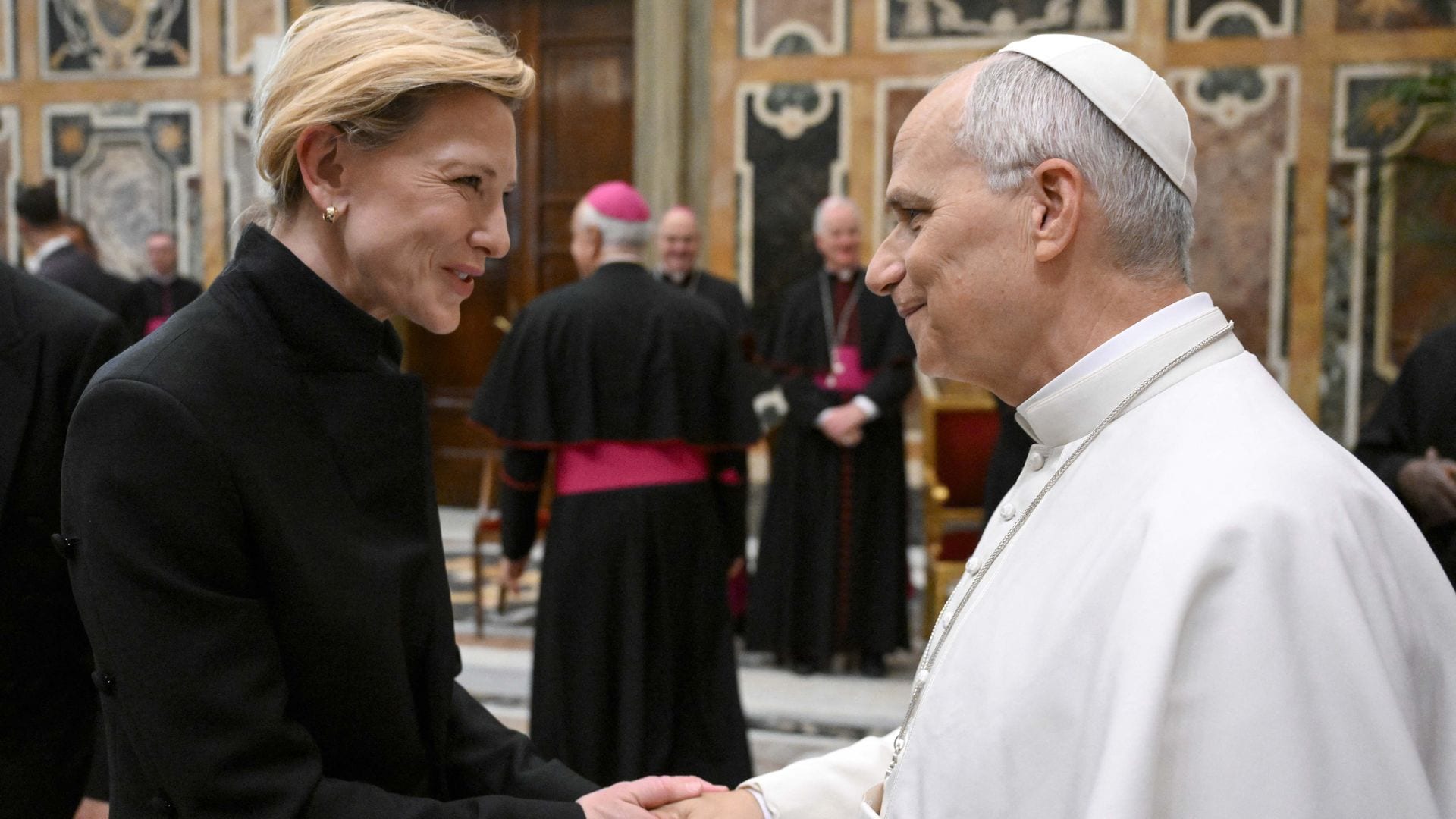 El Pap León XIV y Cate Blanchett
