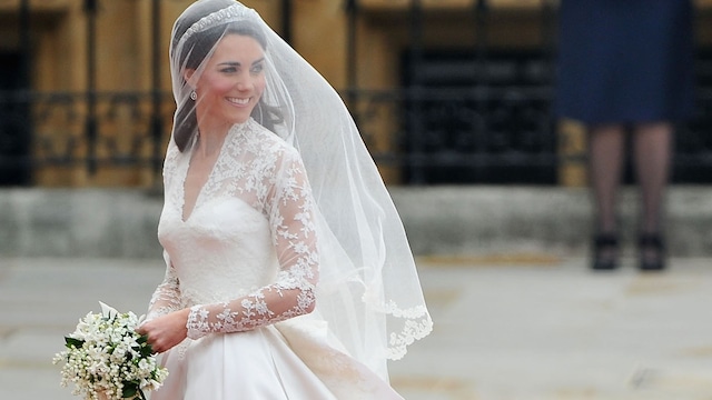 Kate Middleton entrando en la Abadía de Westminster