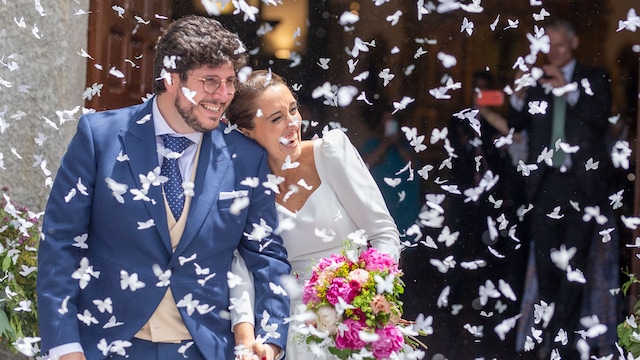 Paula Gallo y Javier de Mingo en el día de su boda