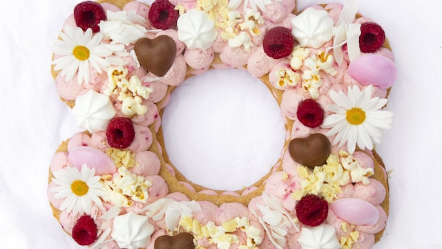 Flor de mascarpone rosa