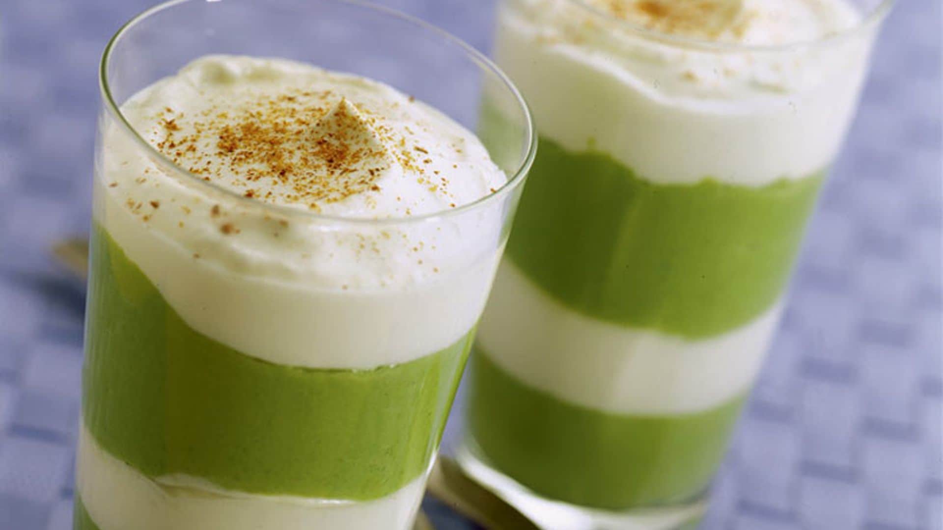 'Capuchino' de guisantes con nuez moscada