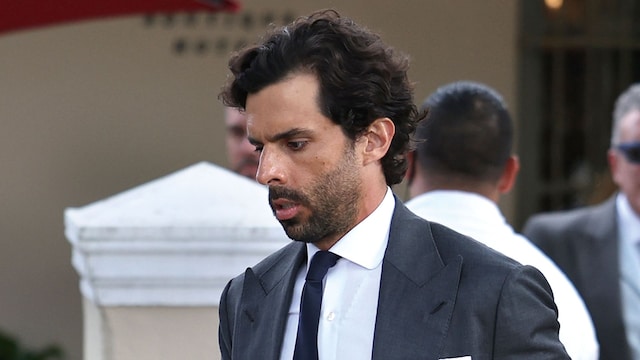Alonso Aznar llegando a su boda