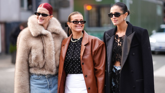Marianne Theodorsen, Janka Polliani y Darja Barannik en la Copenhagen Fashion Week AW24
