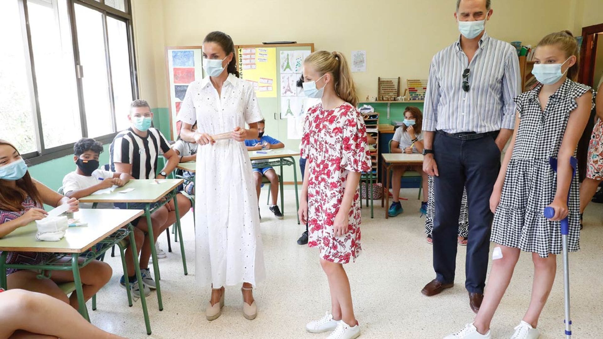 La vuelta al cole de Leonor y Sofía: por primera vez separadas y con fuertes medidas sanitarias