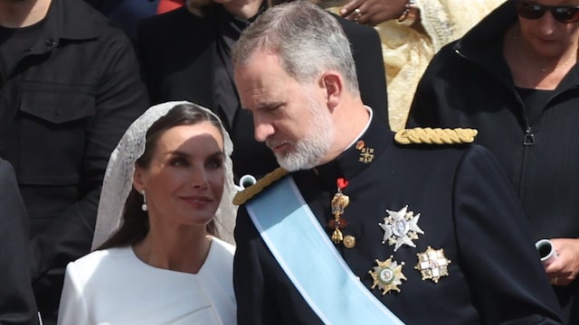 El rey Felipe y la reina Letizia en la misa de inauguración del Papado de León XIV