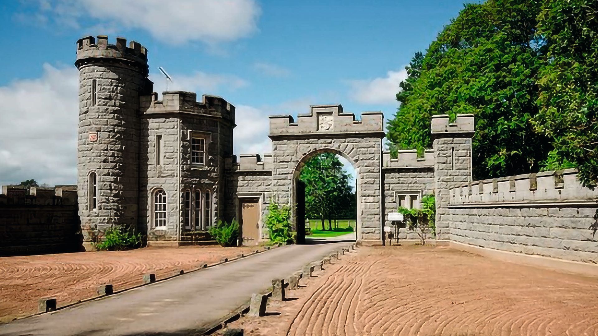 La entrada al castillo 