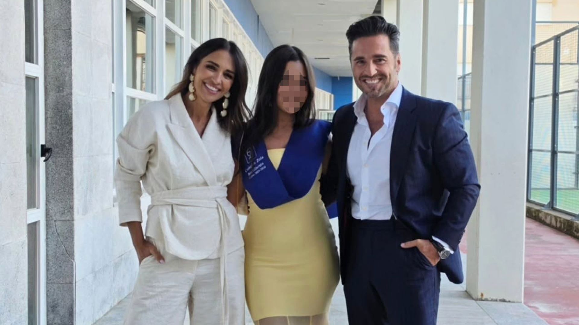 Paula Echevarría y David Bustamante en la graduación de su hija Daniela
