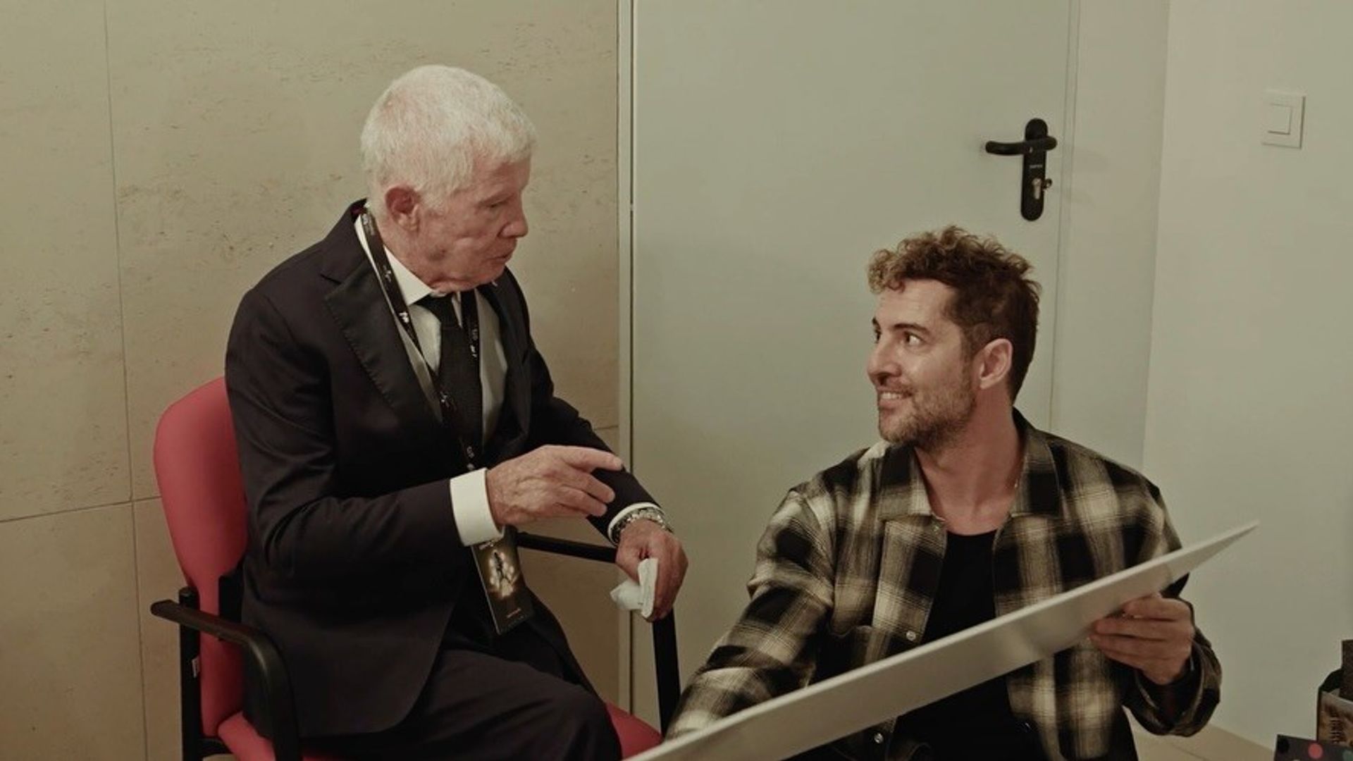 David Bisbal junto a su papá José Bisbal.