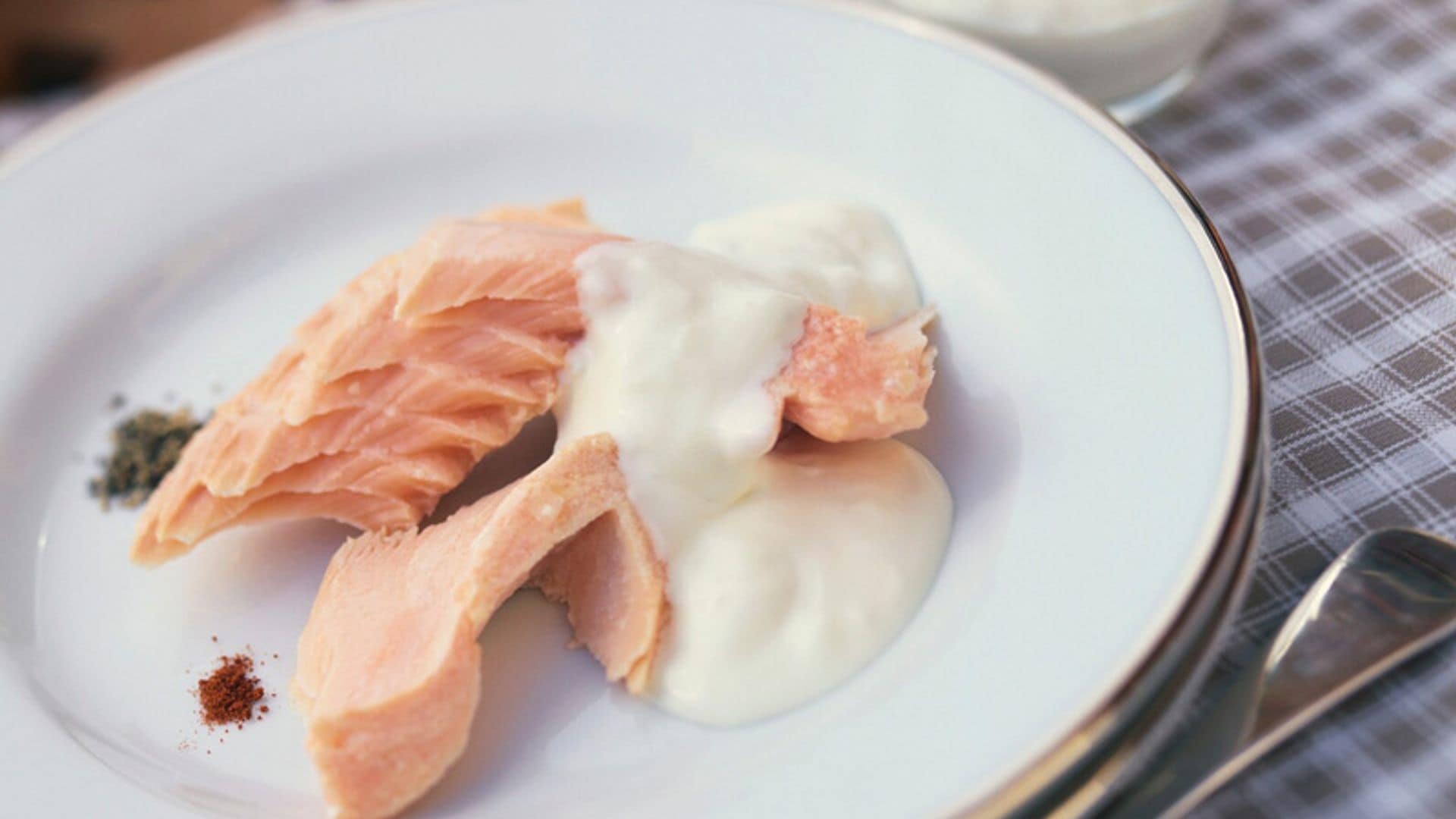 Salmón al horno con muselina