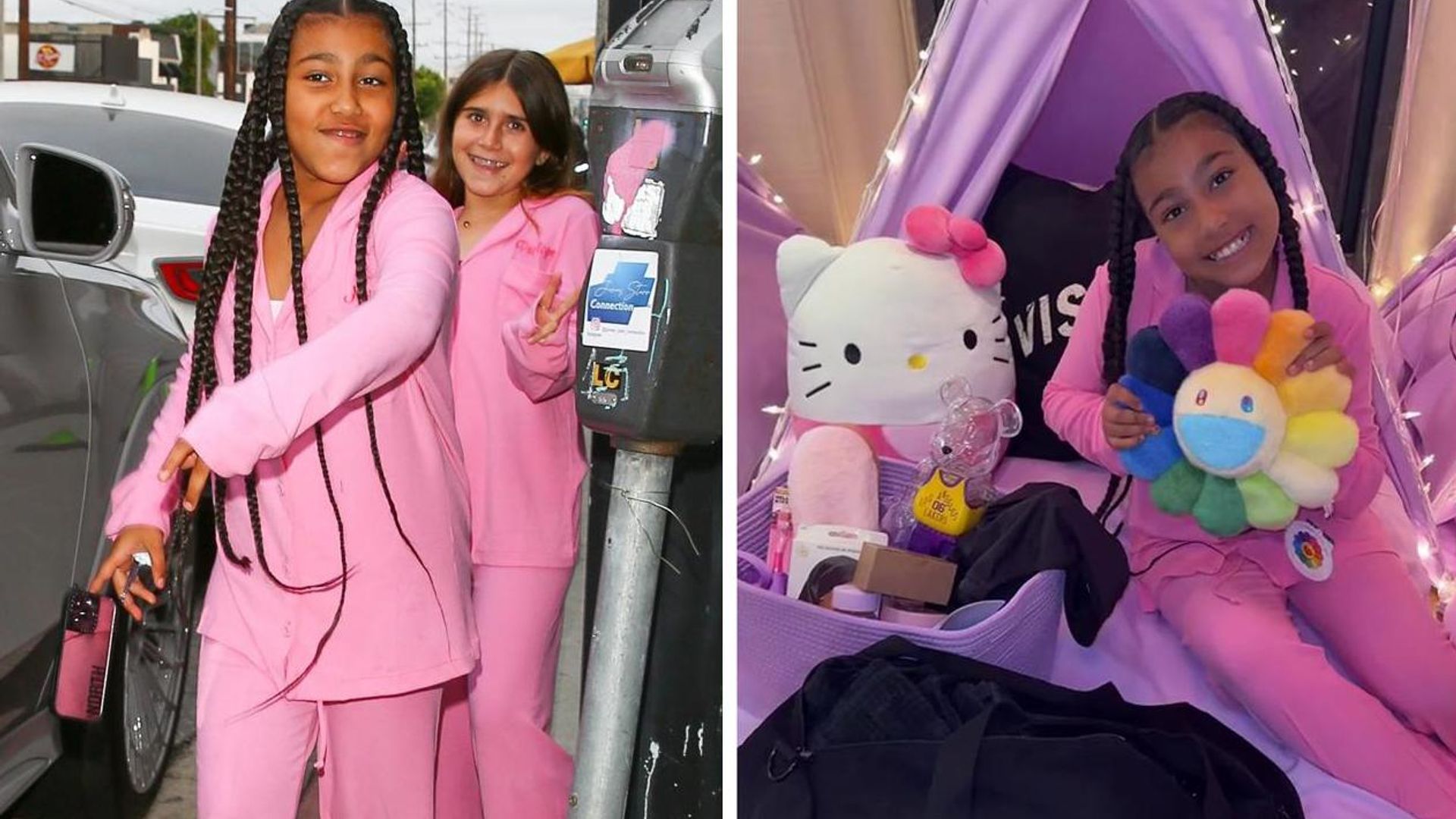 La increíble pijamada rosa que Kim Kardashian organizó por los 10 años de North