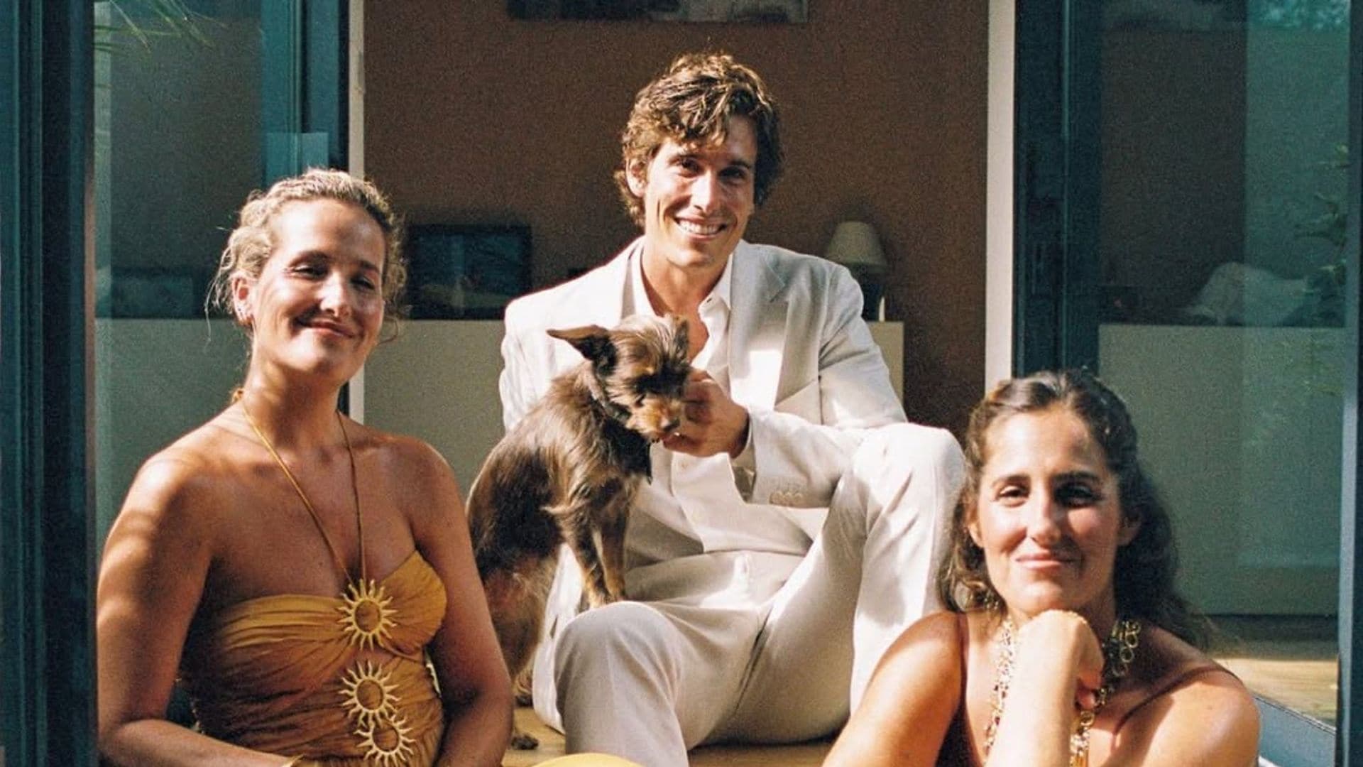 Los tres hermanos el día de la boda de Nacho