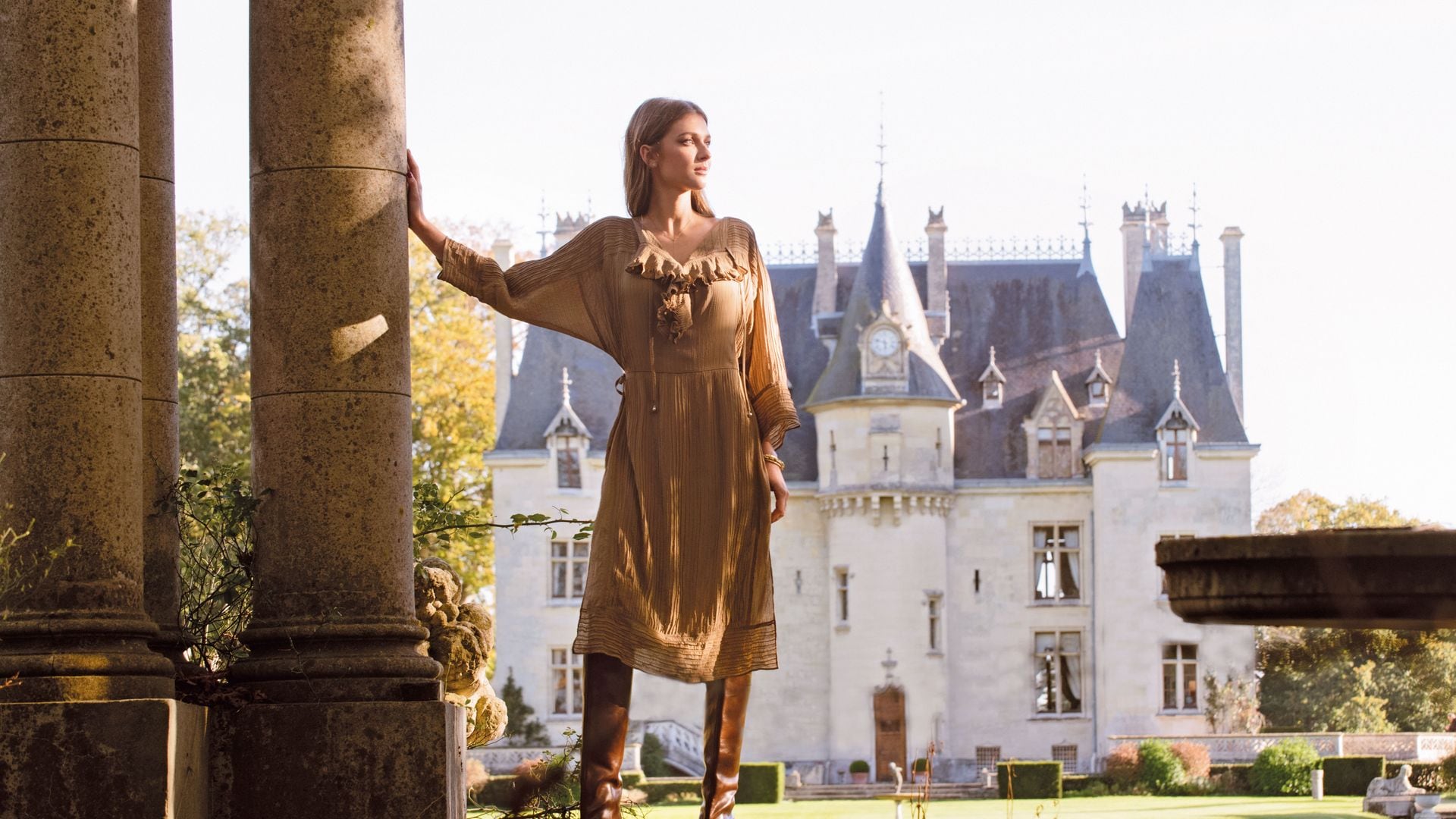 Inés Laffón en su castillo familiar