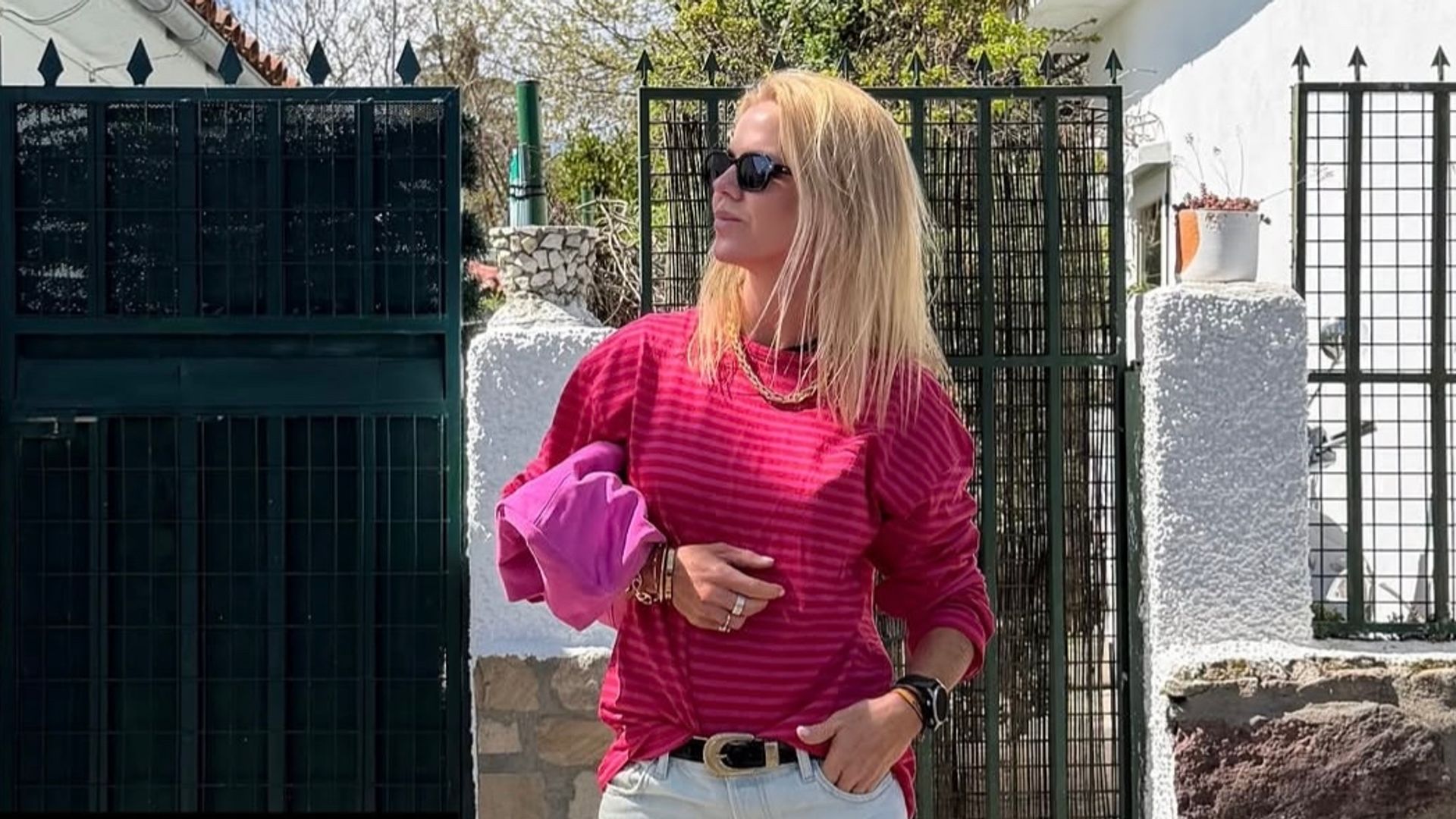Amelia Bono con total look de Zara.