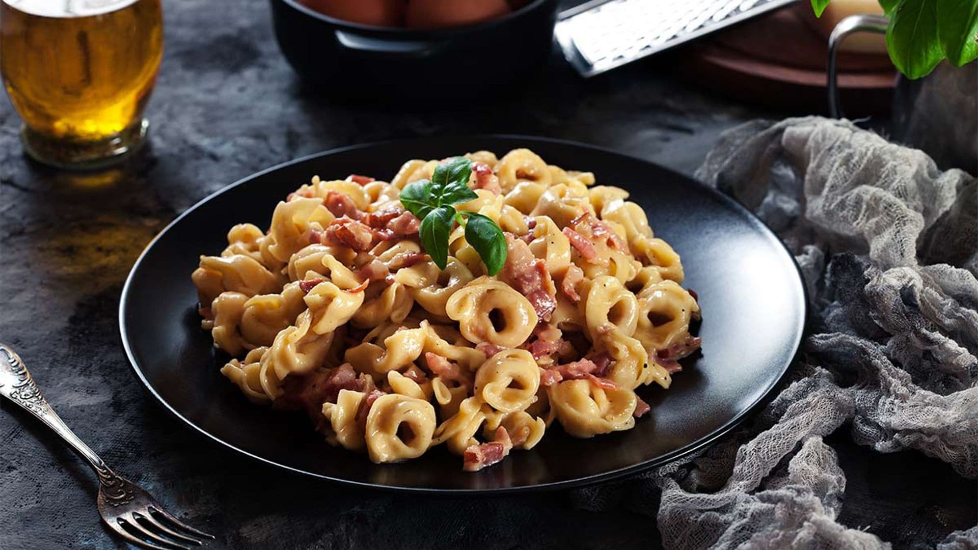 Tortellini a la carbonara