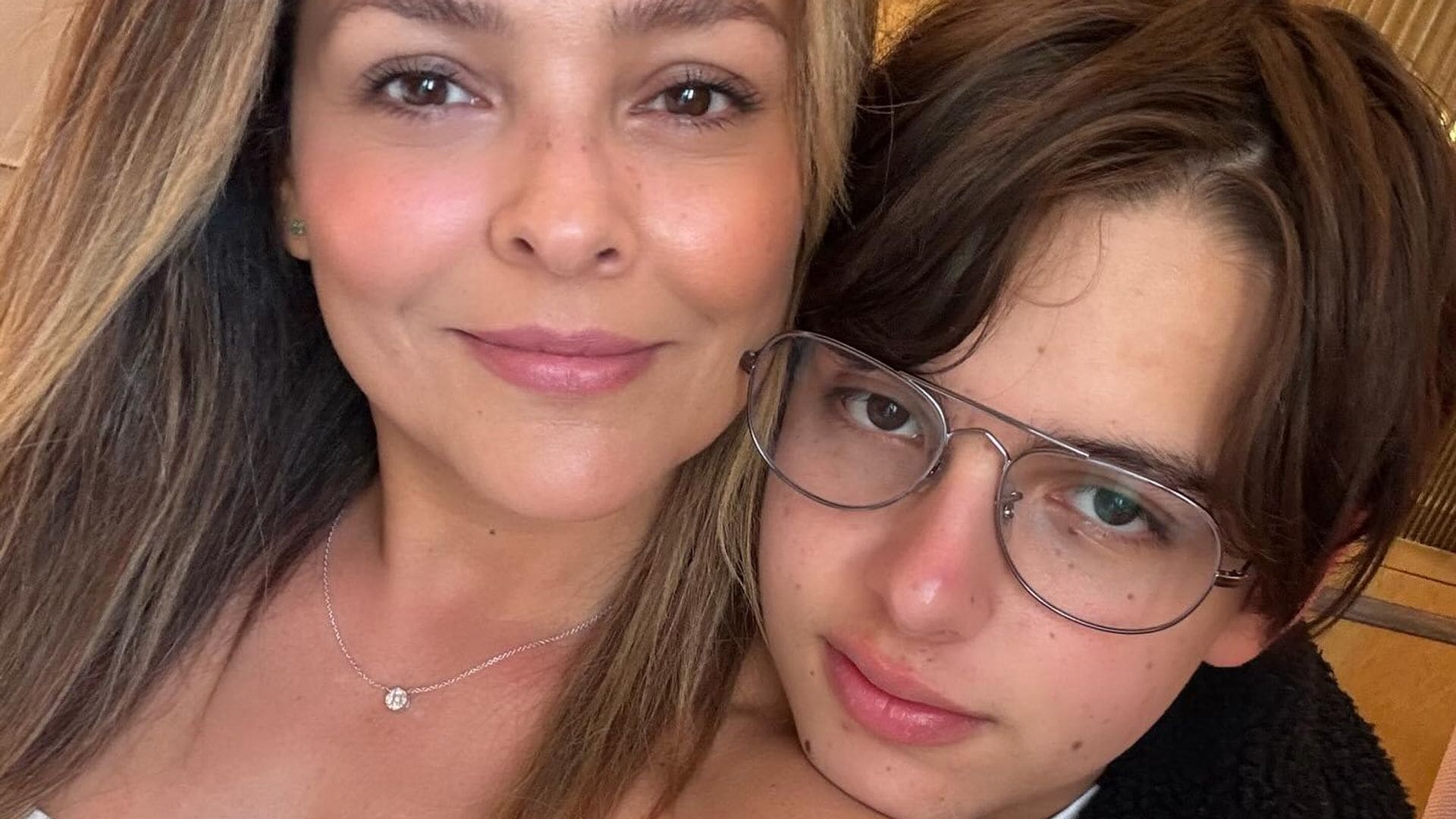 Grettell Valdez y su hijo Santino en Londres