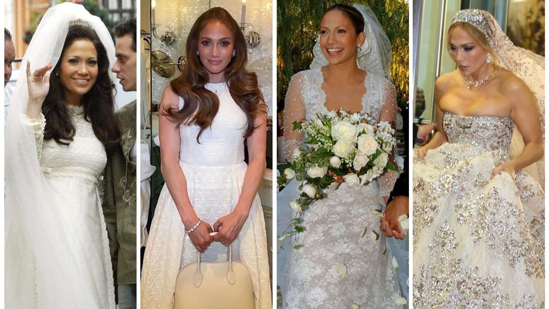 Todas las veces que Jennifer Lopez se ha vestido de novia