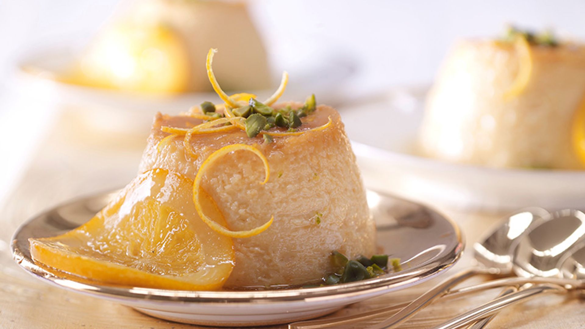 Flan de naranja amarga