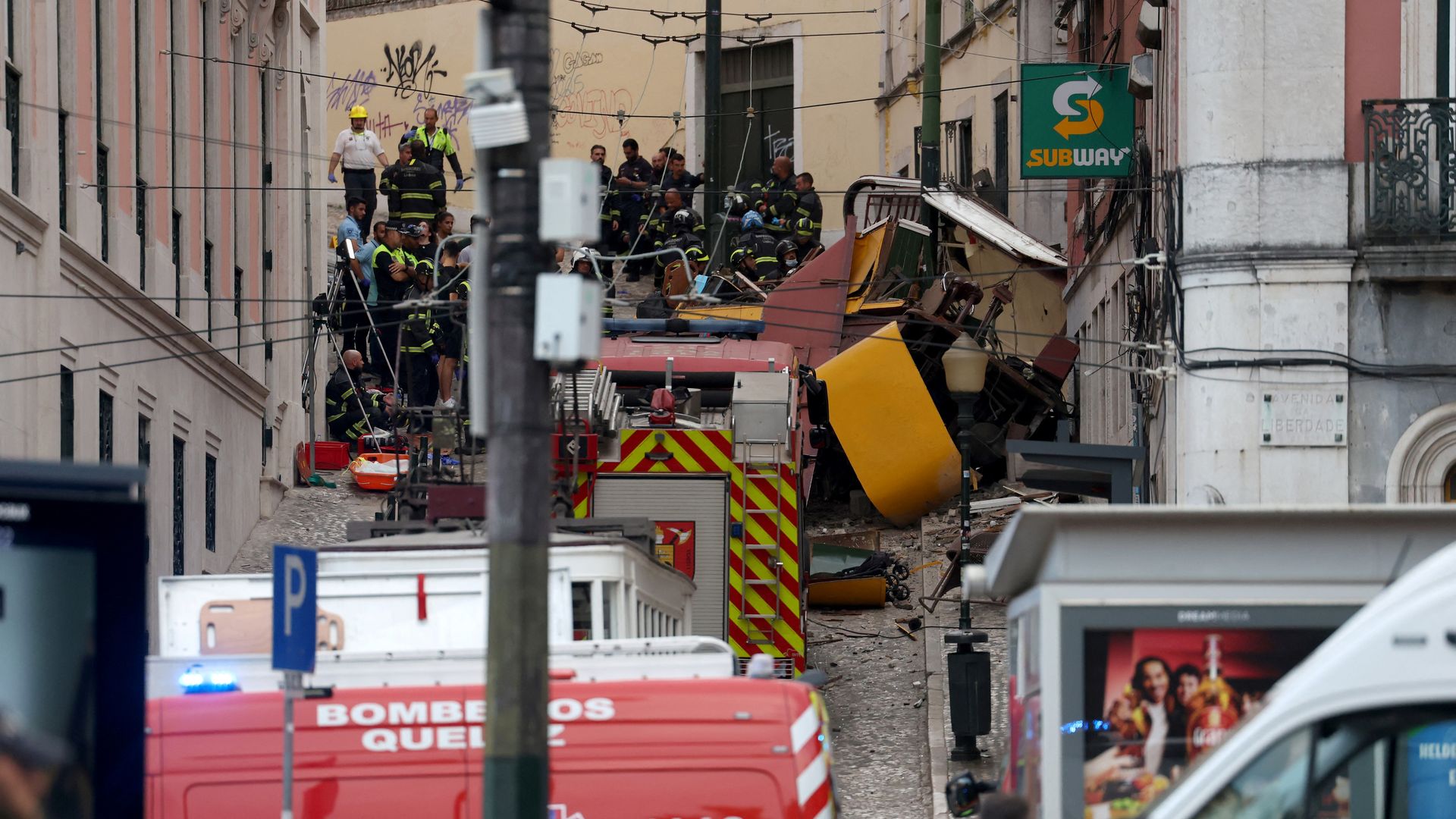Accidente del funicular de Gloria en Lisboa