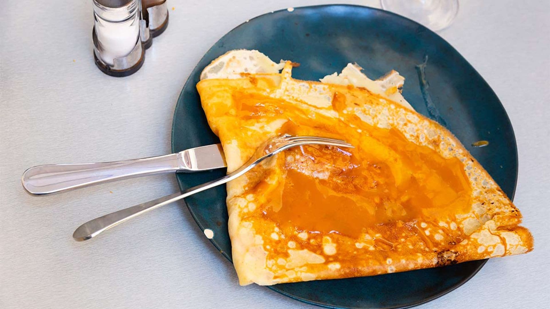 Crepes con mantequilla de caramelo salado