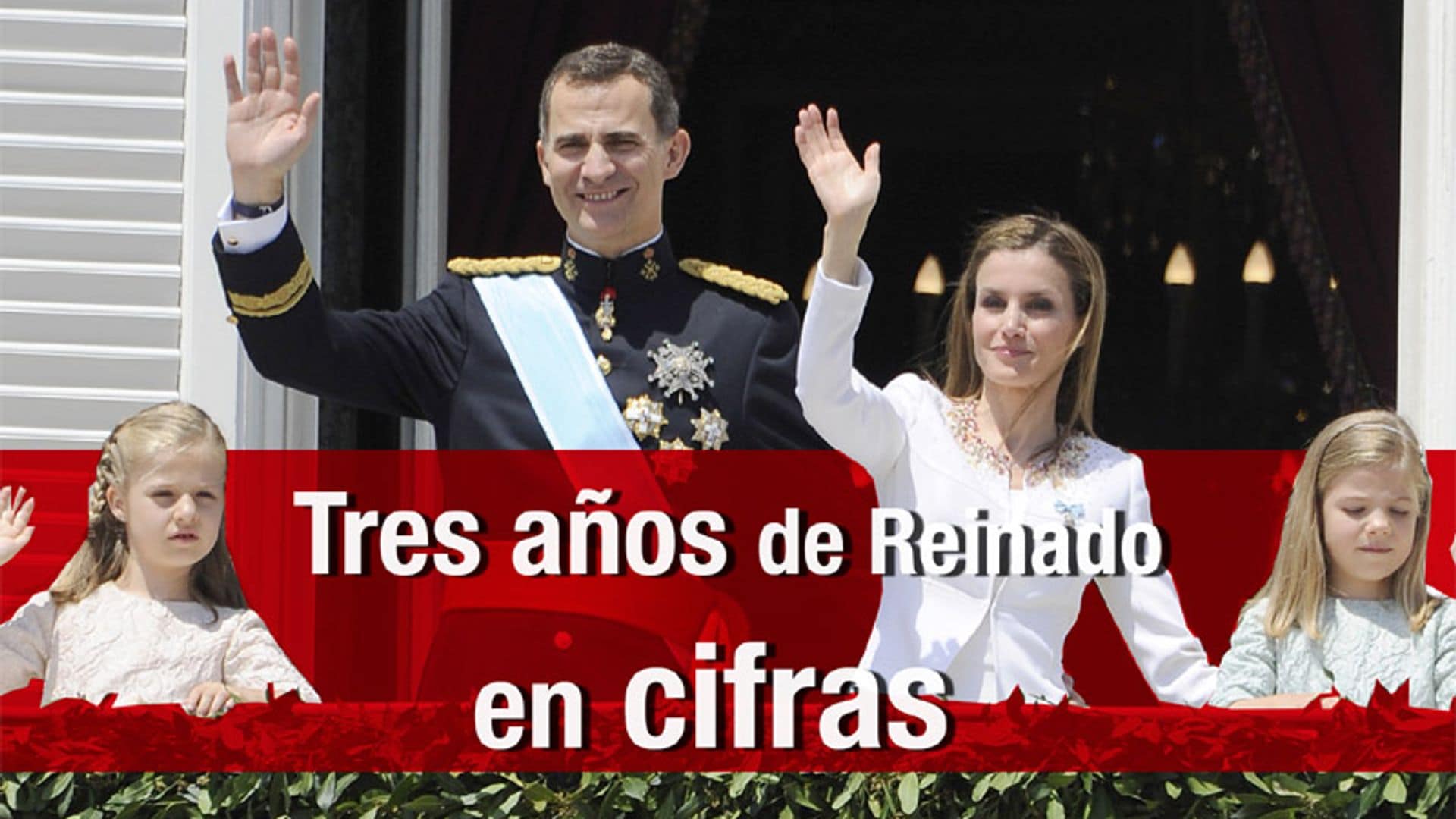 ¿Cuántos discursos han dado los Reyes? ¿A qué número de actos han asistido? ¿Y viajes oficiales? 