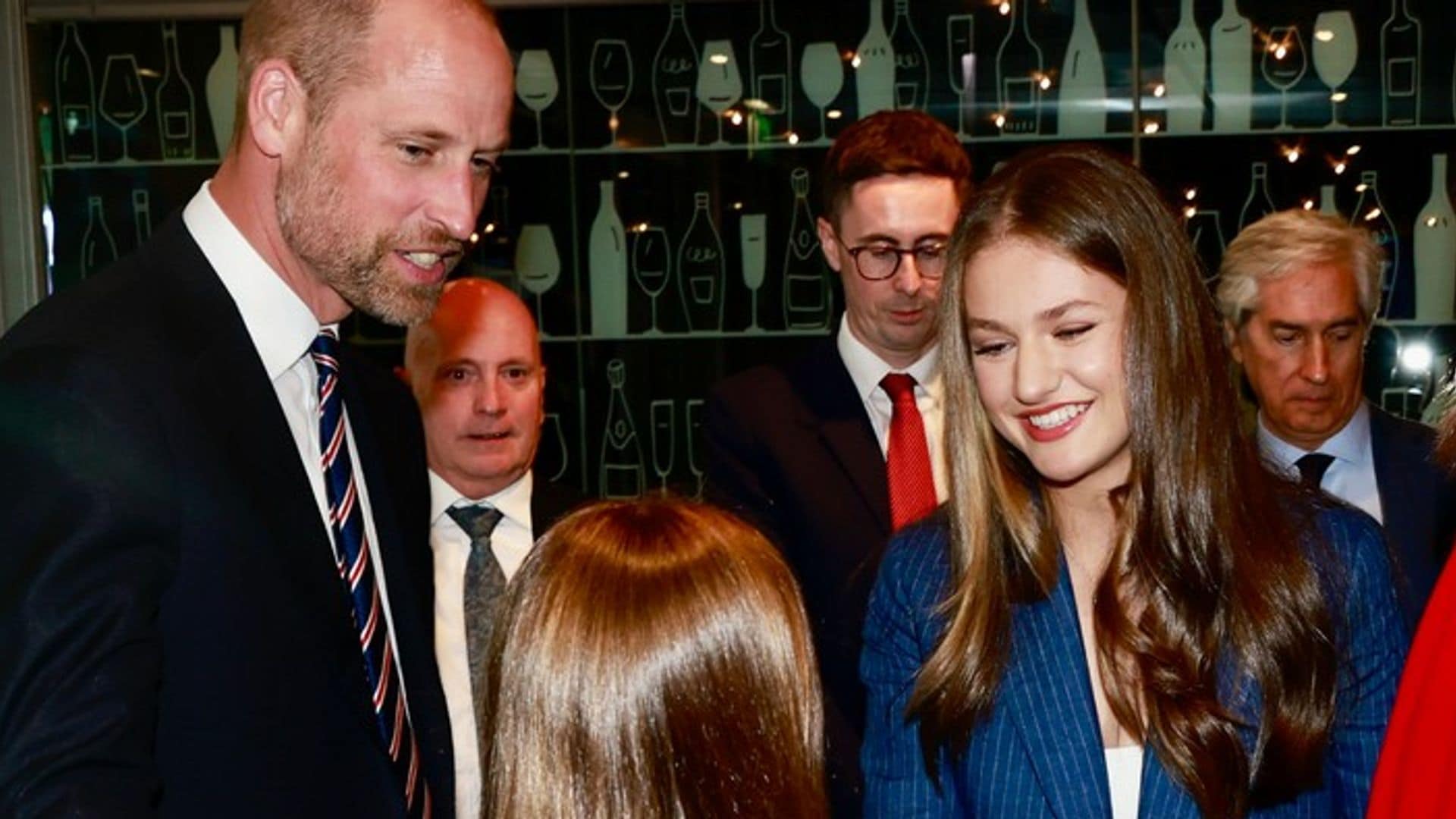 La princesa Leonor y infanta Sofía, con Guillermo de Inglaterra y la pequeña Charlotte