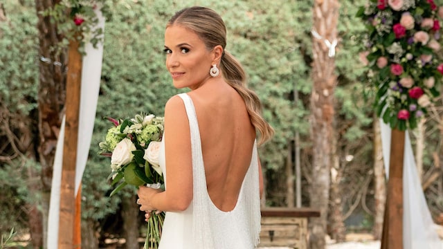 Christine Cambeiro vestida de novia