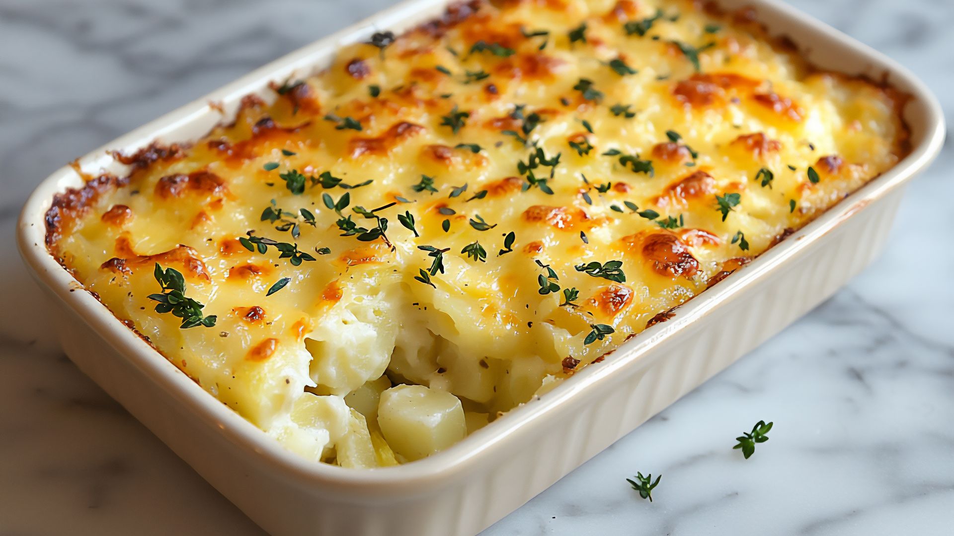 Puerros gratinados