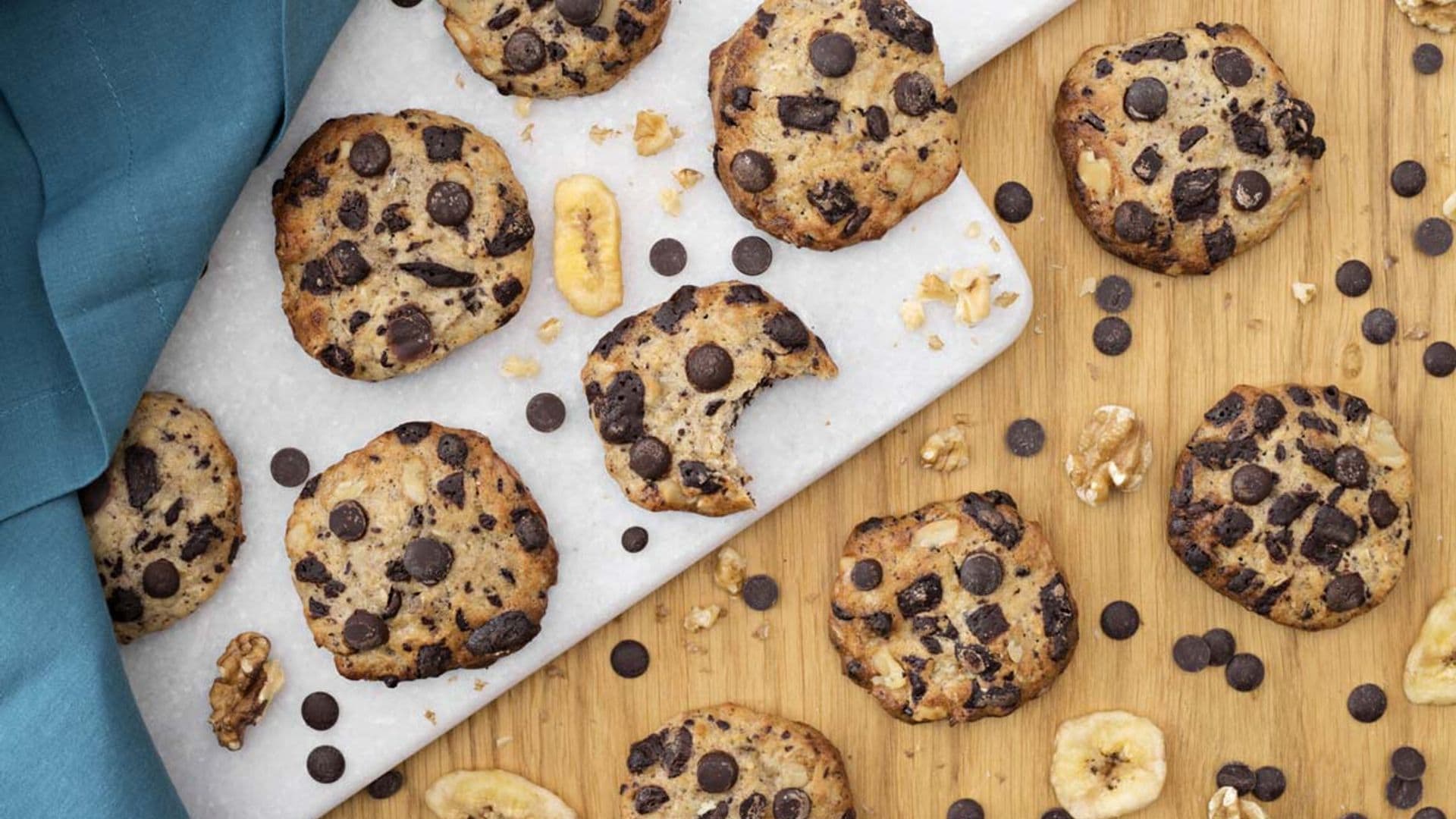 'Cookies' de plátano y chocolate