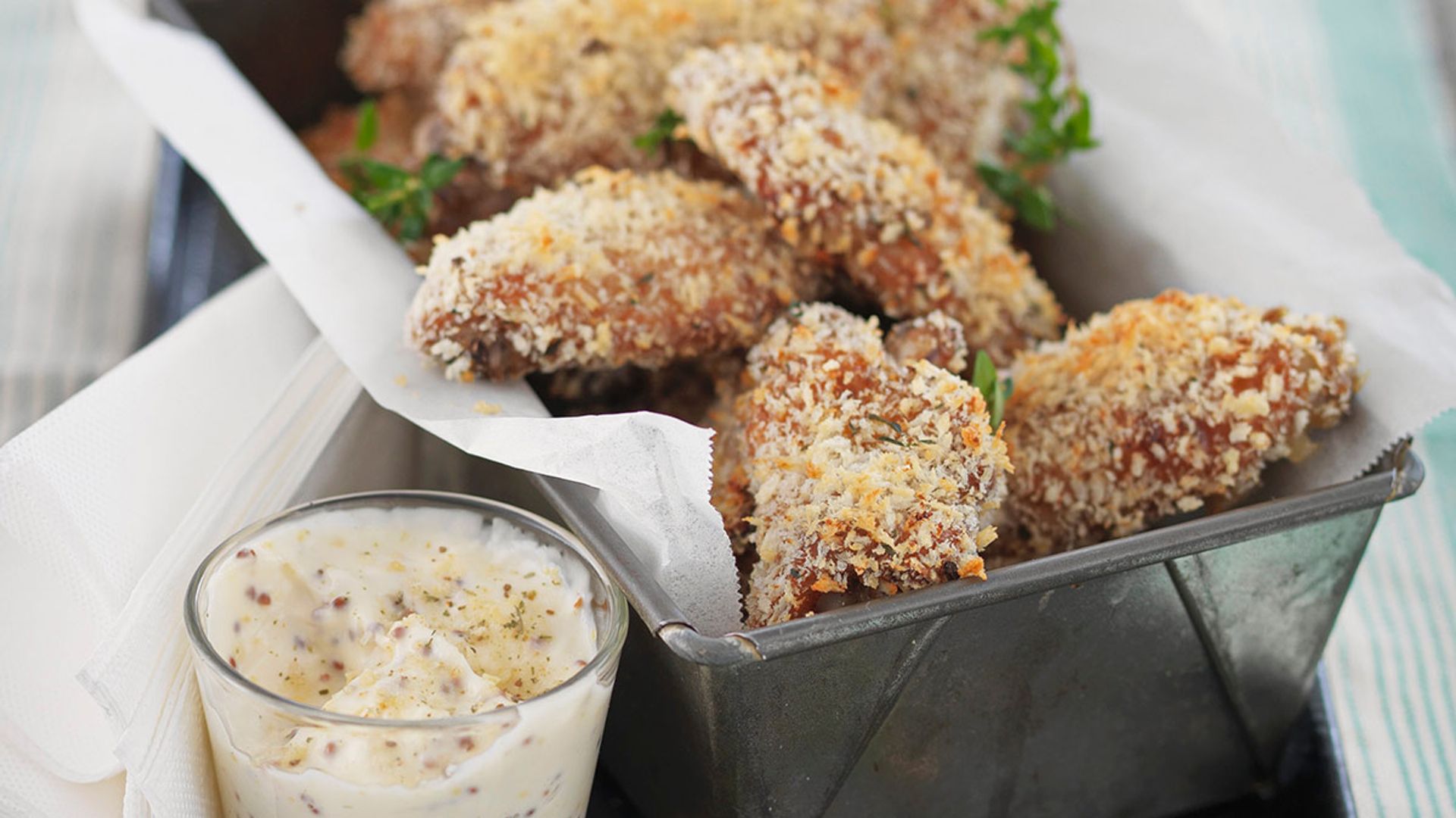 Nuggets de pollo con mostaza