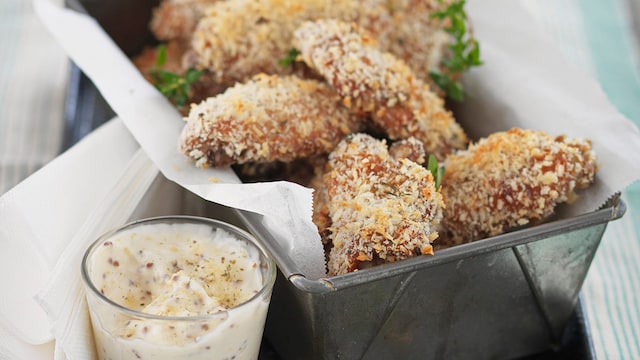 nugets de pollo con mostaza