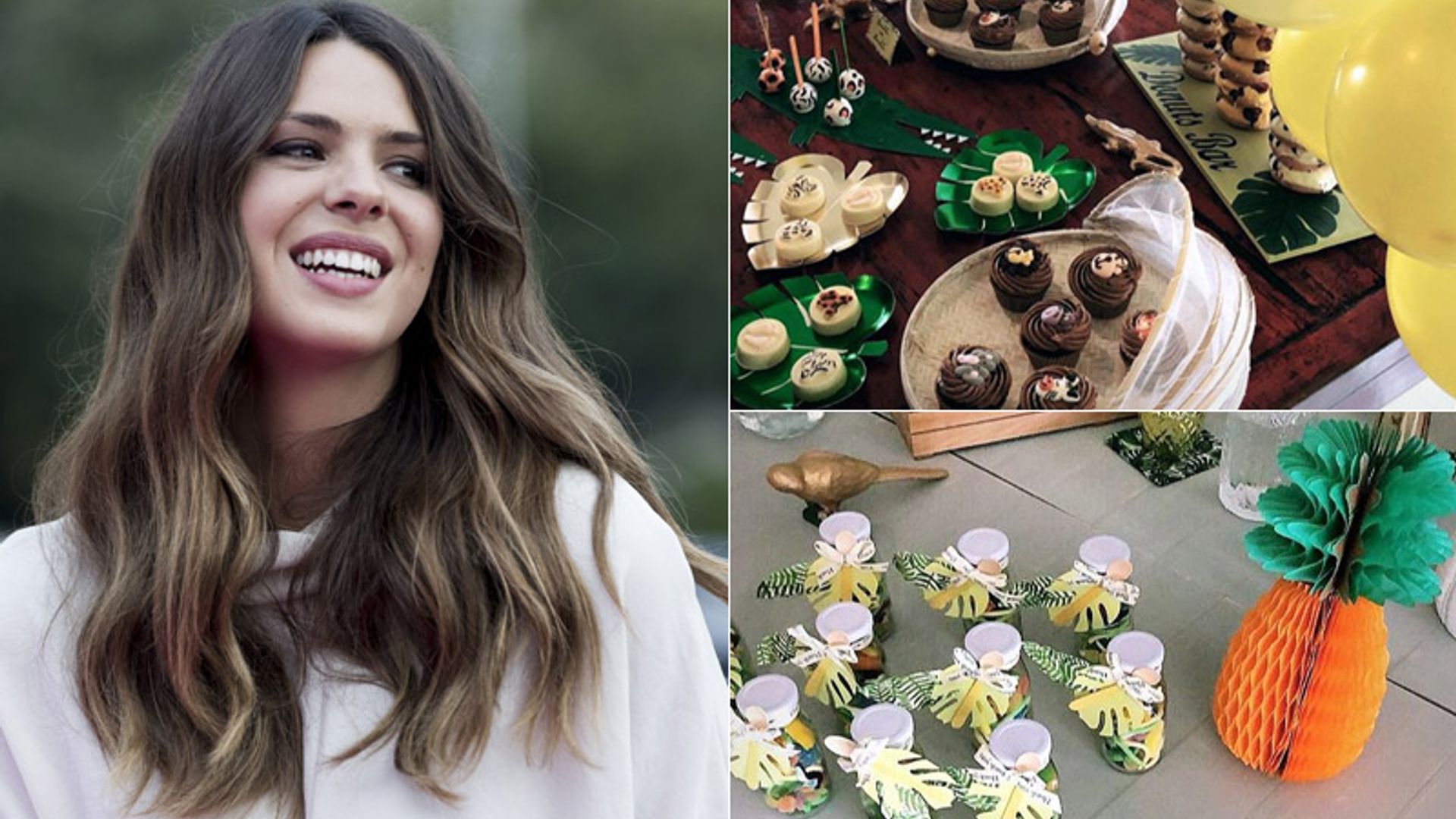 Decoración exótica, tarta y hasta sesión de belleza en la 'baby shower' de Laura M. Flores