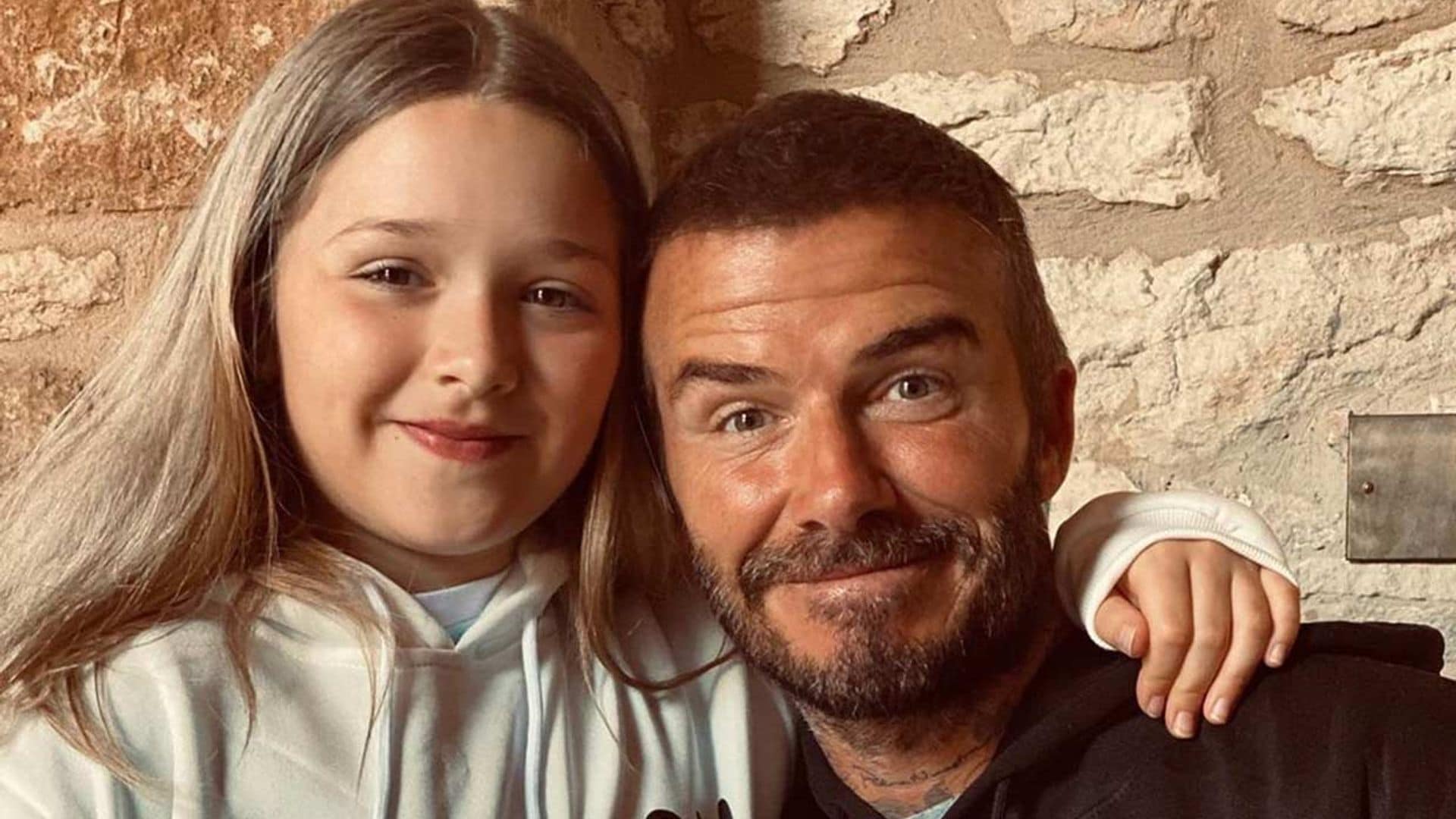 ¡Qué mayor está! David Beckham presume de su hija Harper