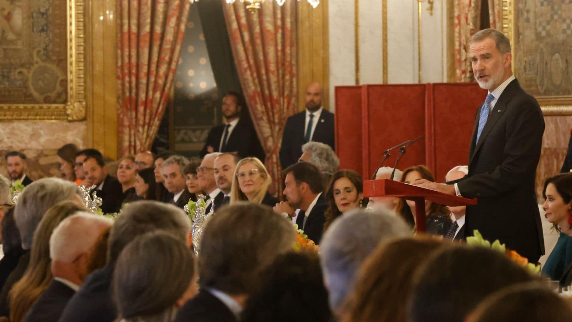 Felipe VI protagoniza una curiosa anécdota durante el almuerzo del Premio Cervantes